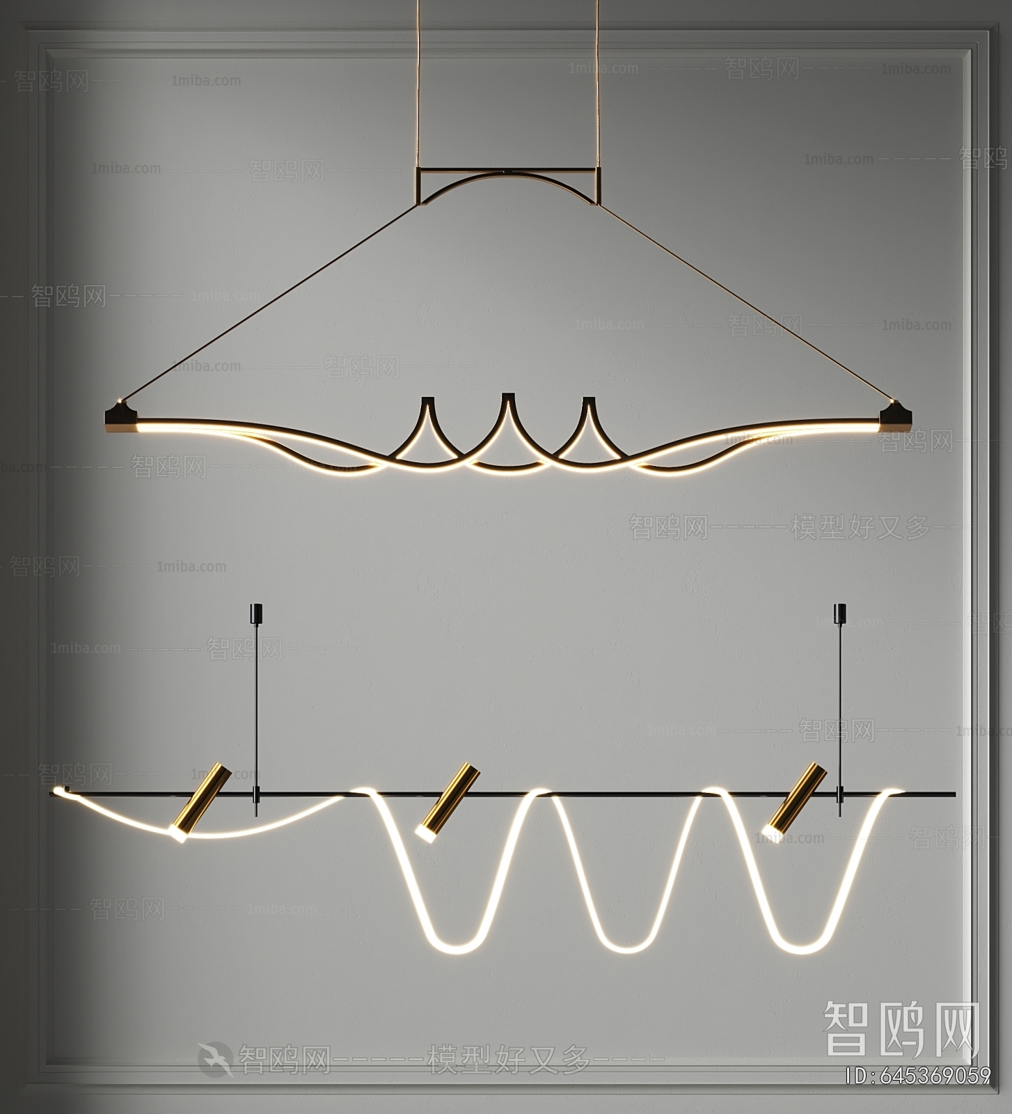 Modern Long Chandelier