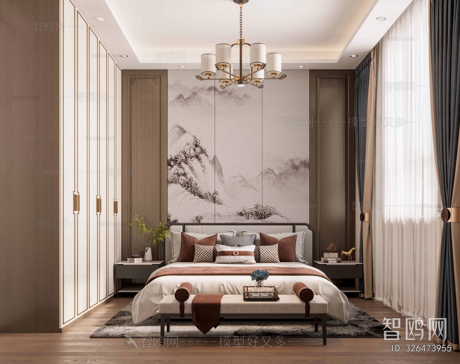 New Chinese Style Bedroom