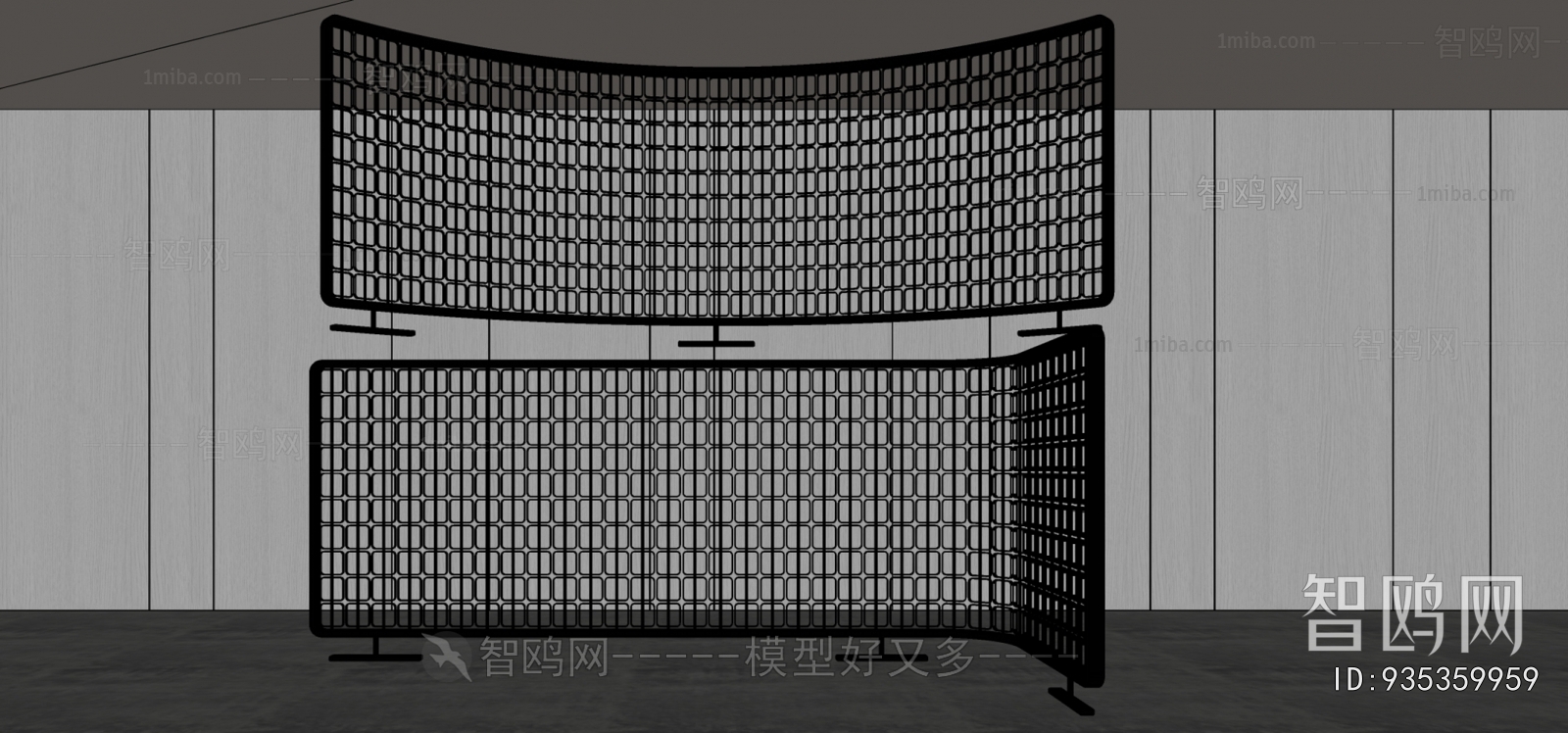 现代玻璃不锈钢屏风