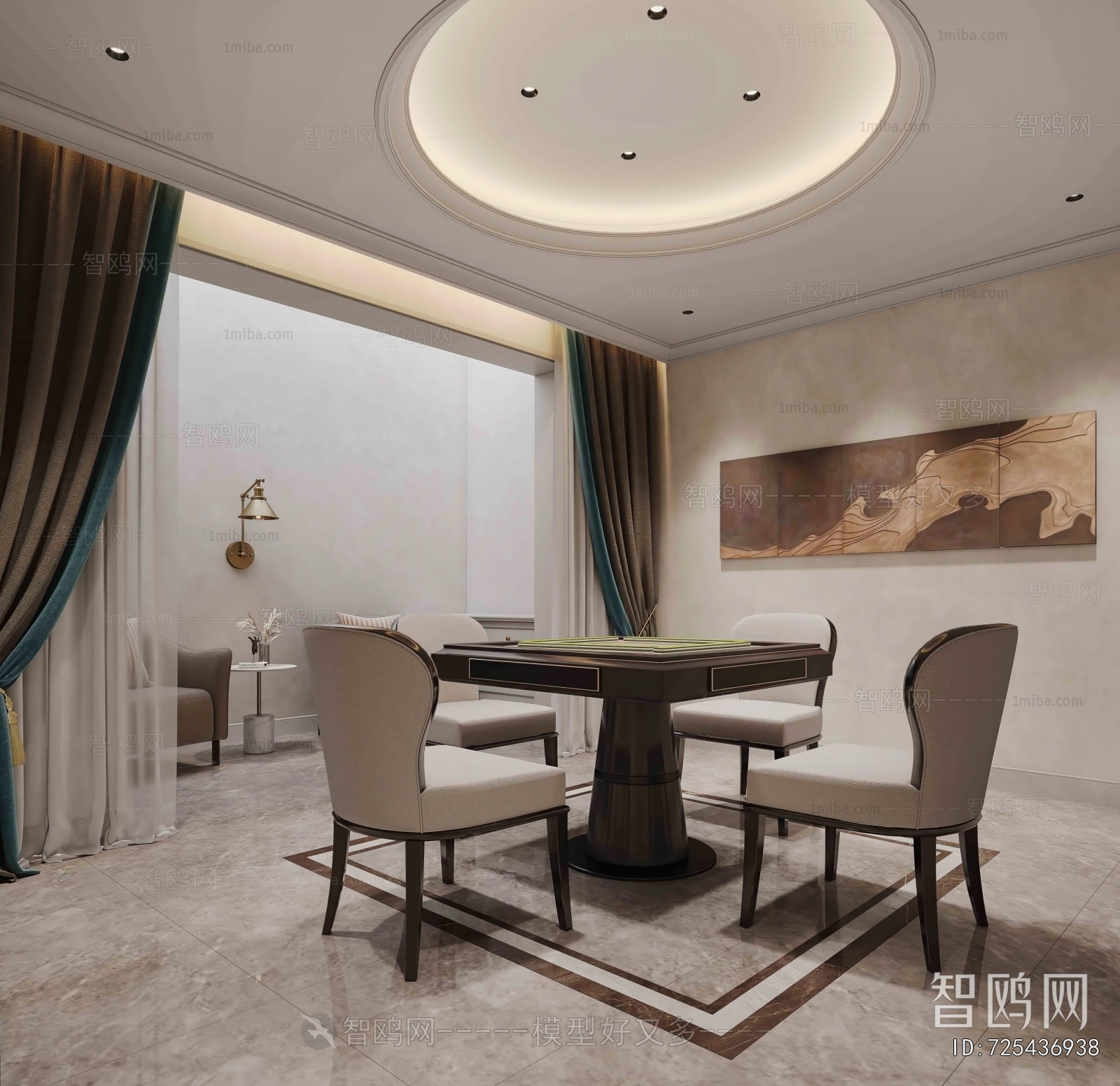 New Chinese Style Chess And Card Room