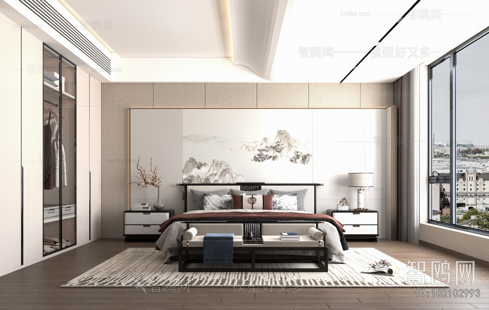 New Chinese Style Bedroom