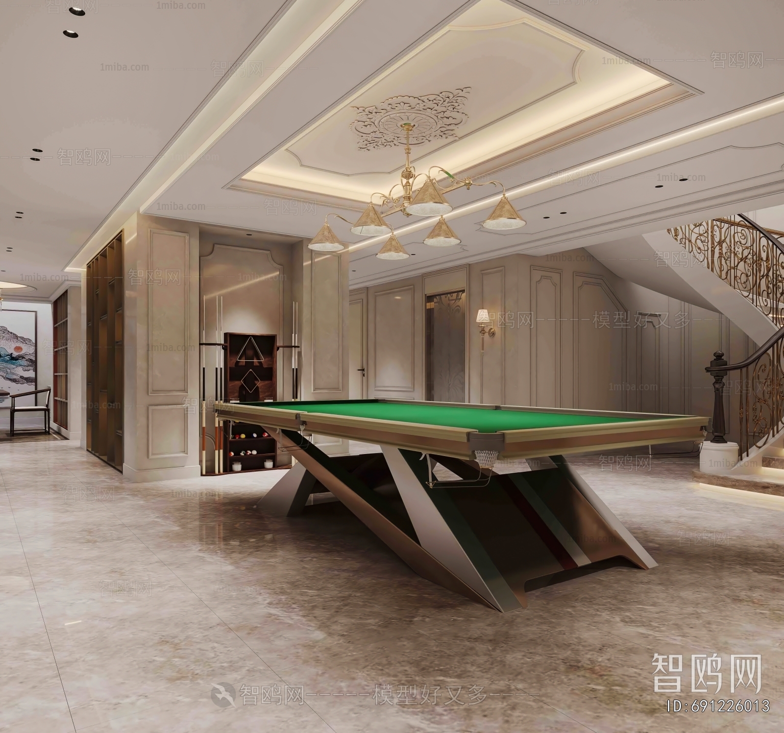 European Style Billiards Room