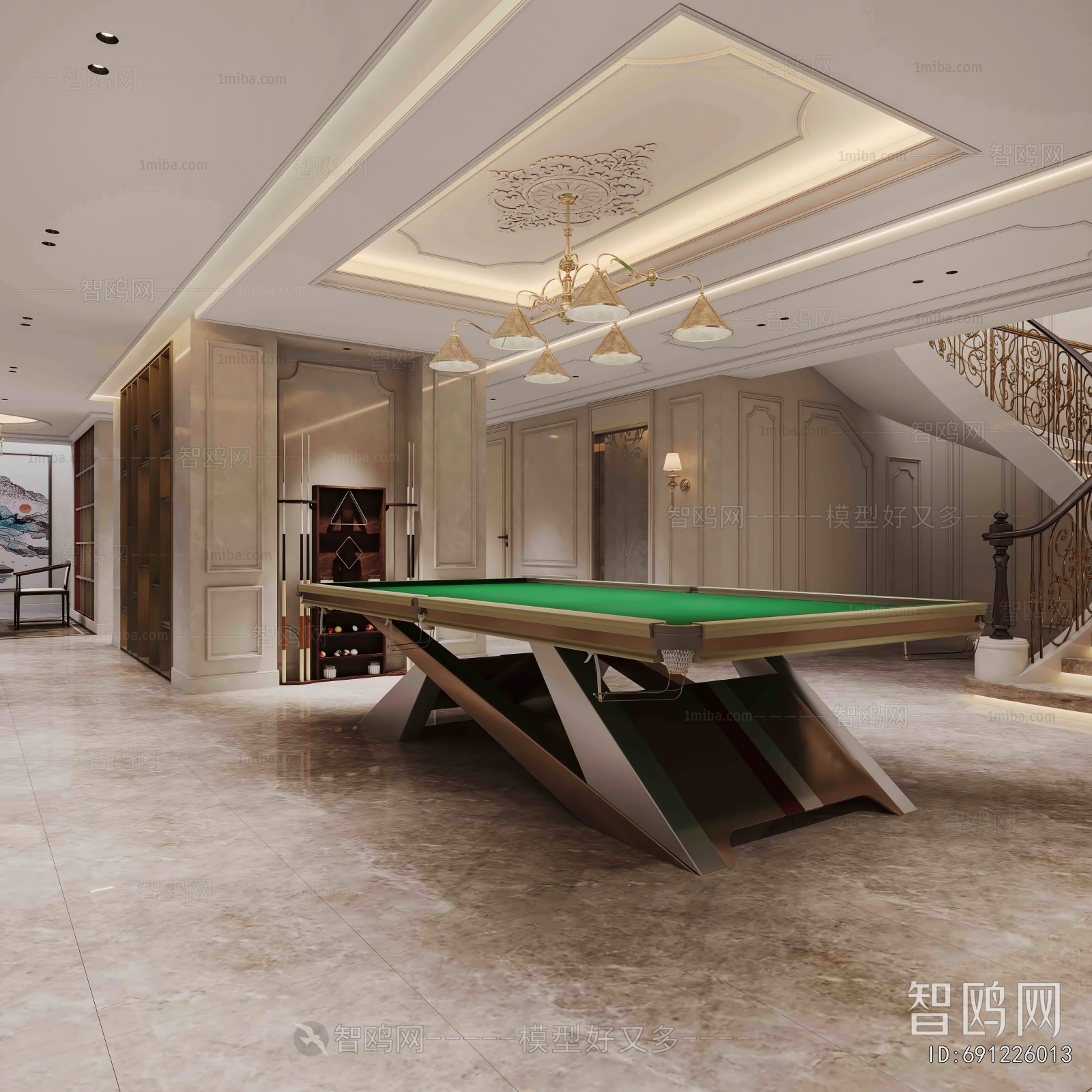 European Style Billiards Room