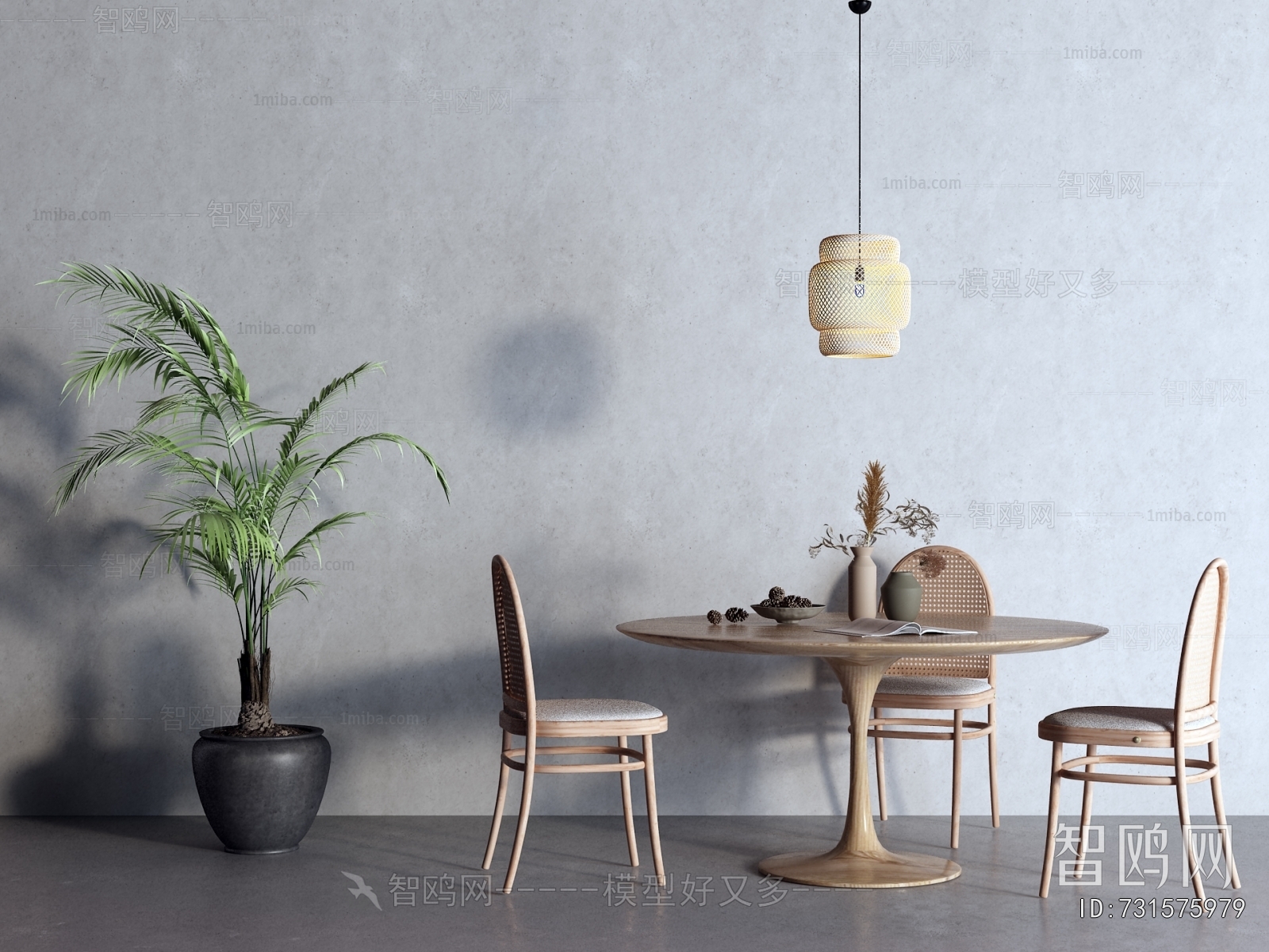 Wabi-sabi Style Dining Table And Chairs