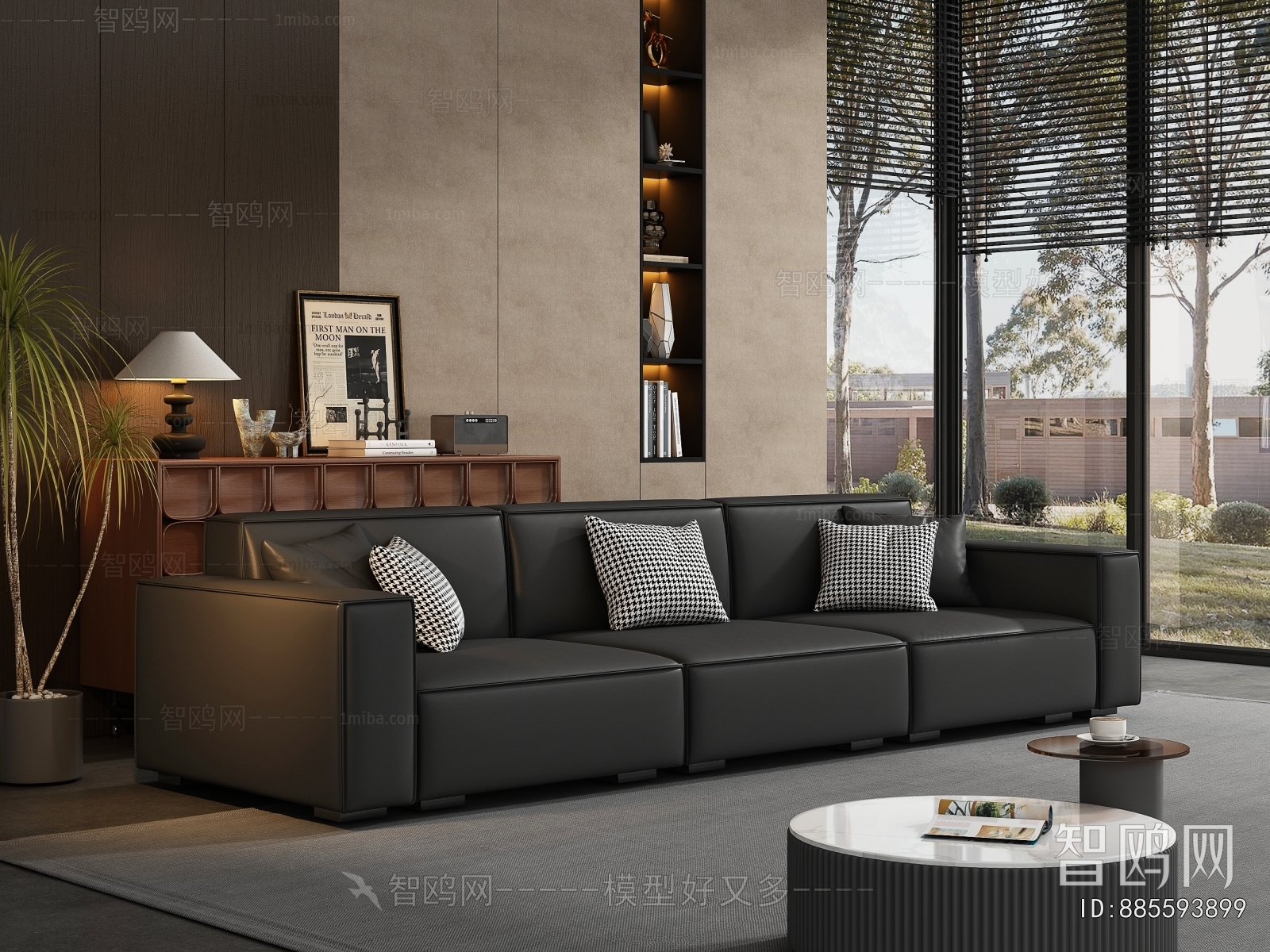 Modern Three-seat Sofa