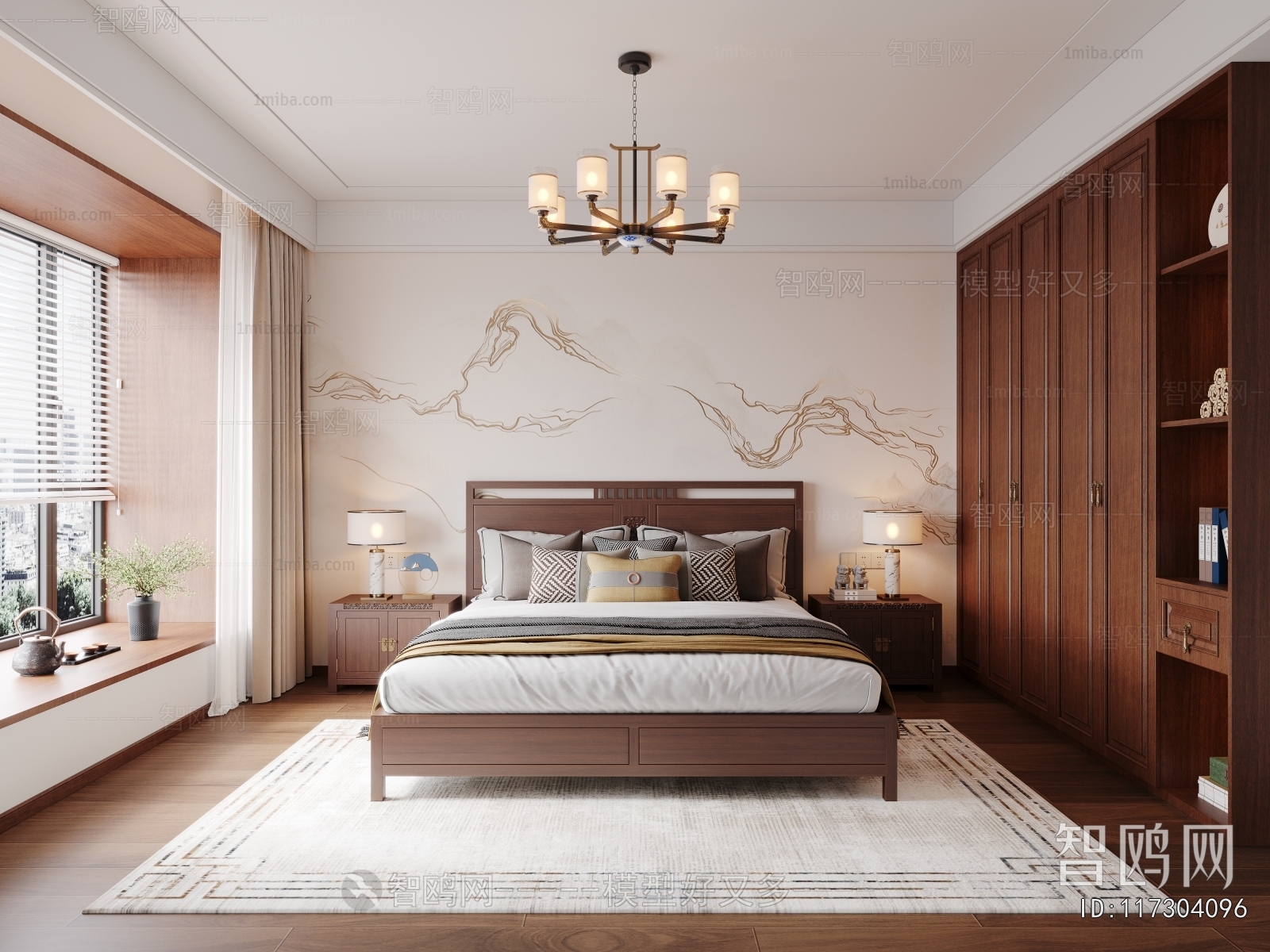 New Chinese Style Bedroom