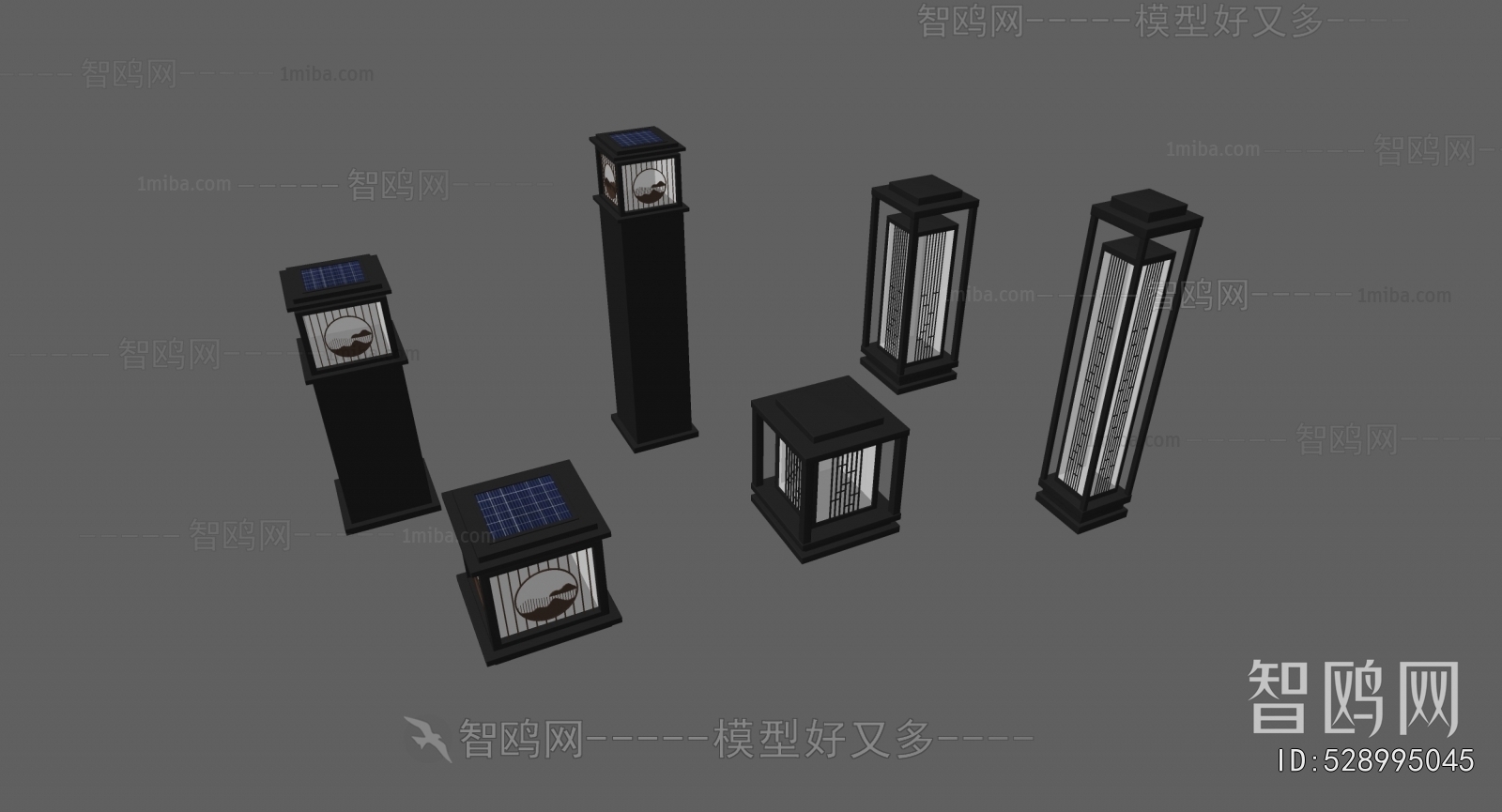 现代户外庭院景观灯组合