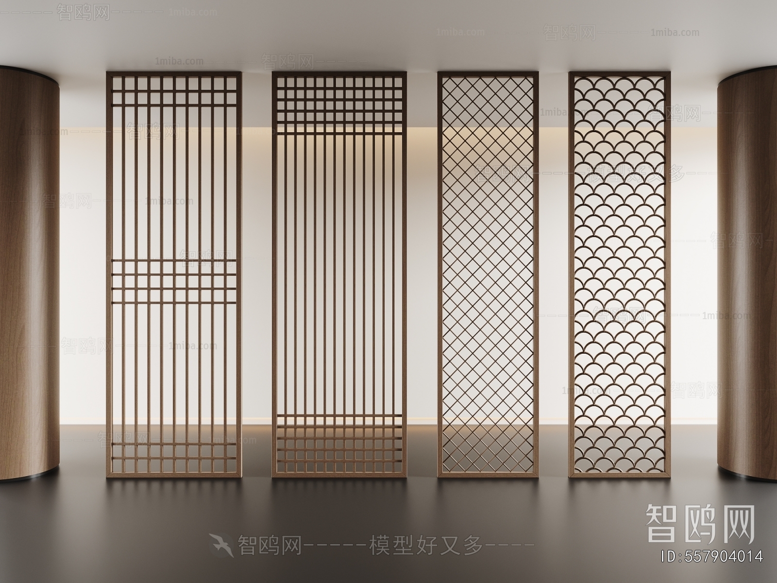 New Chinese Style Wooden Screen Partition