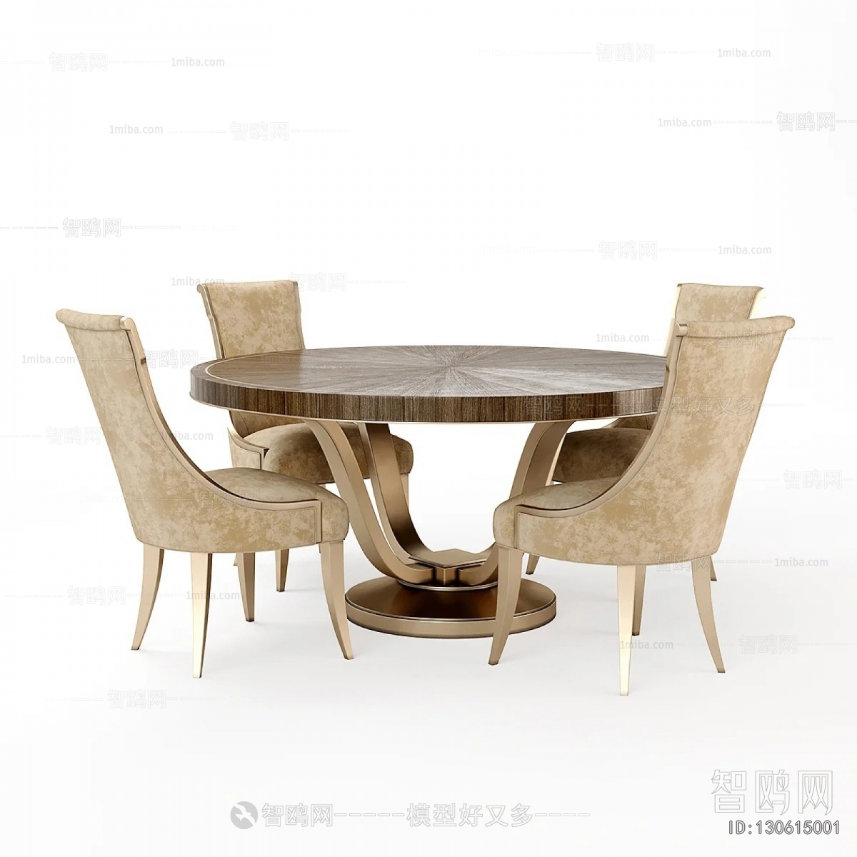 Simple European Style Dining Table And Chairs