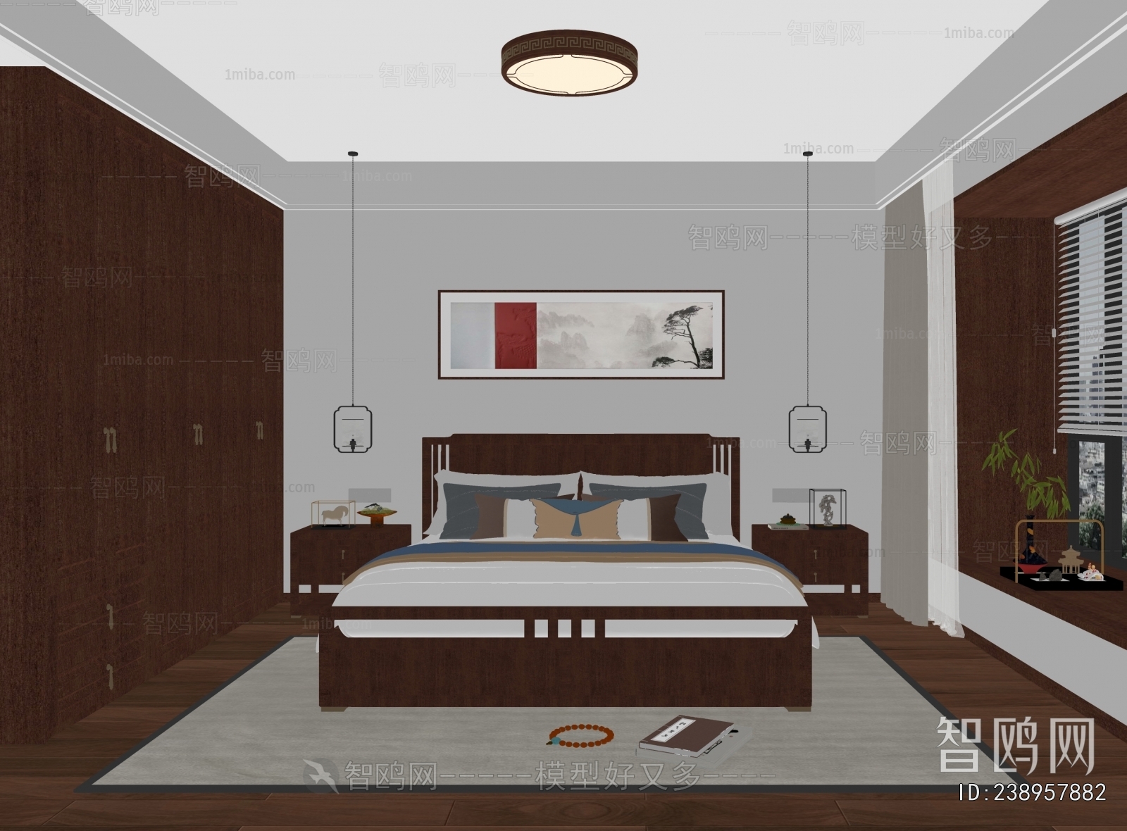 New Chinese Style Bedroom