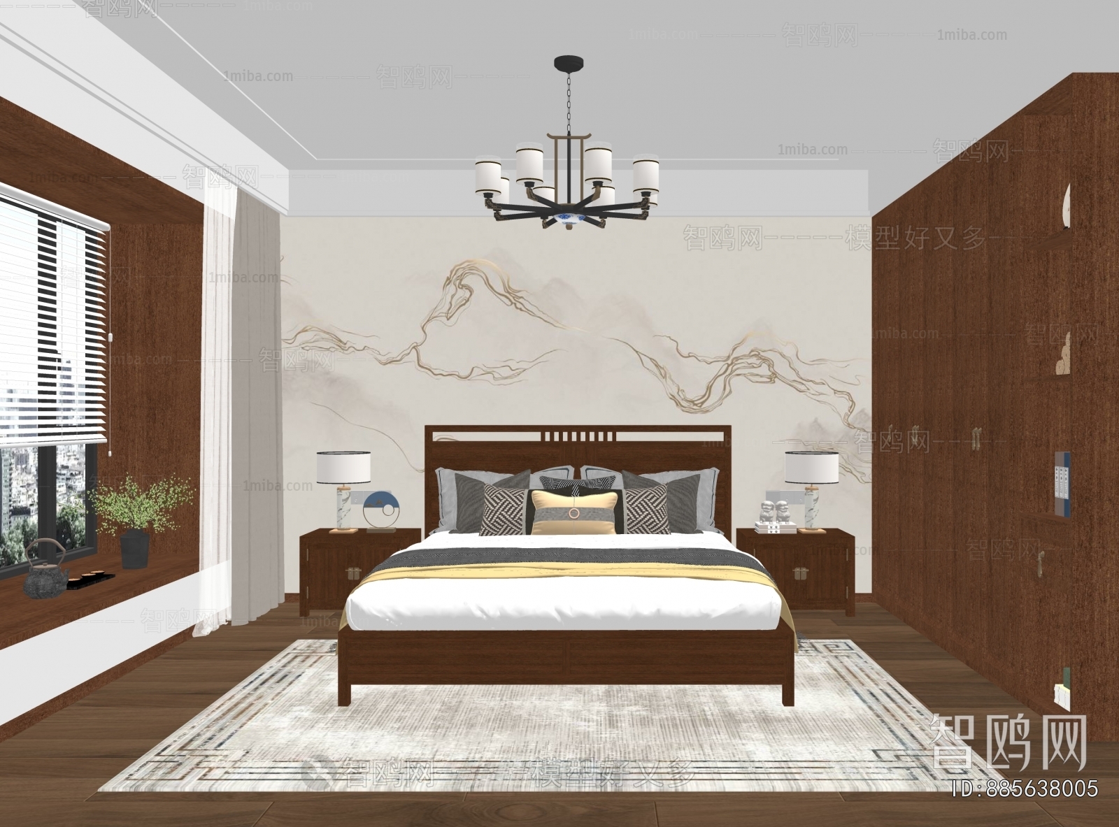 New Chinese Style Bedroom