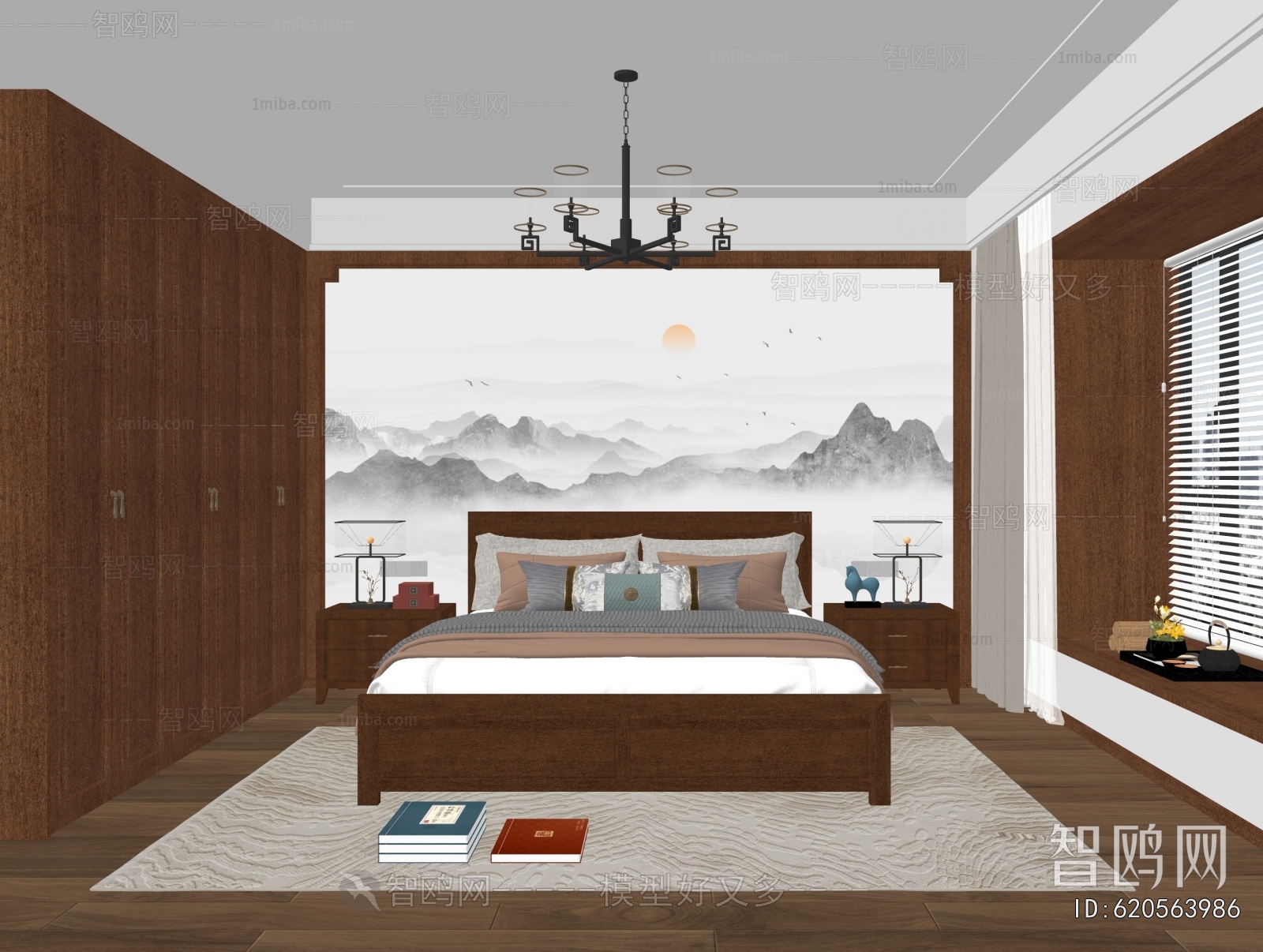 New Chinese Style Bedroom