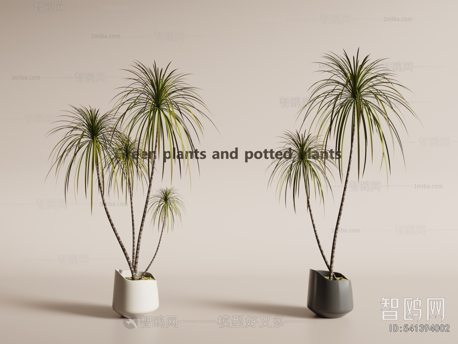 Modern Ground Green Plant Potted Plants