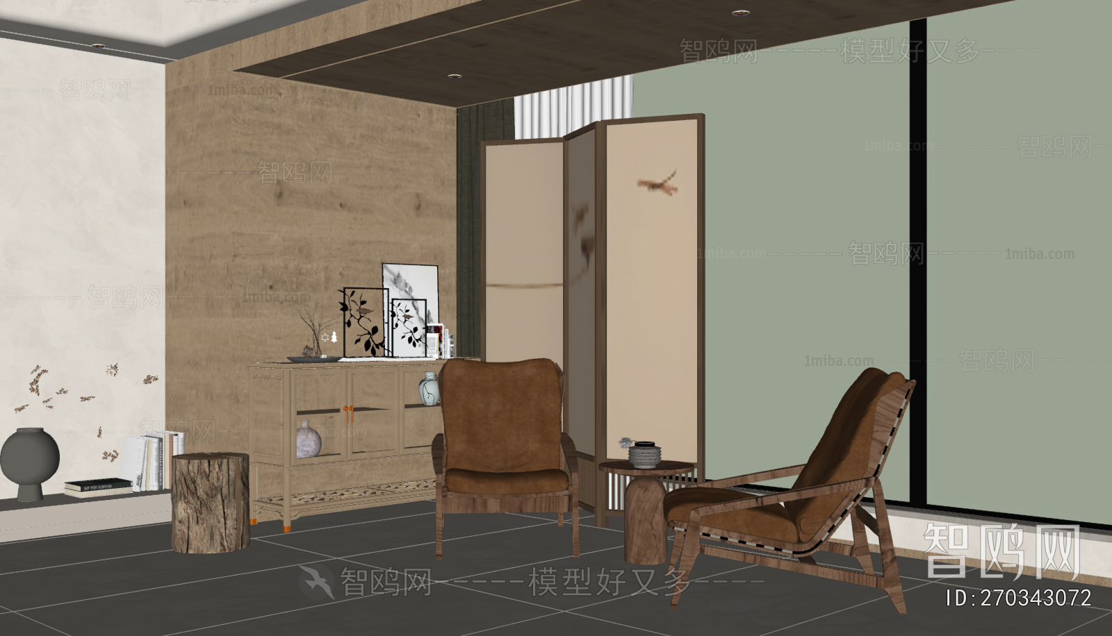 Wabi-sabi Style Leisure Balcony