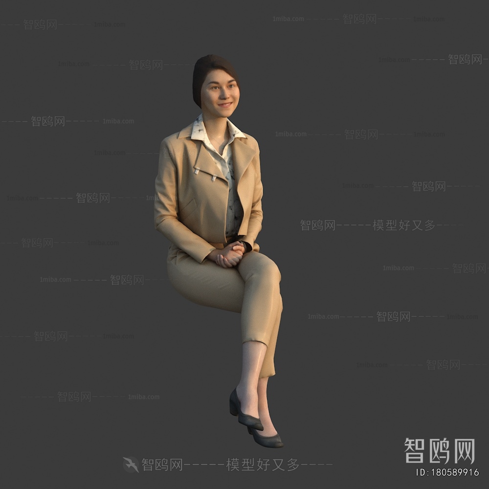 现代坐姿职业女人