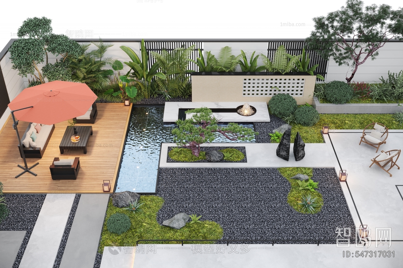 Modern Courtyard/landscape