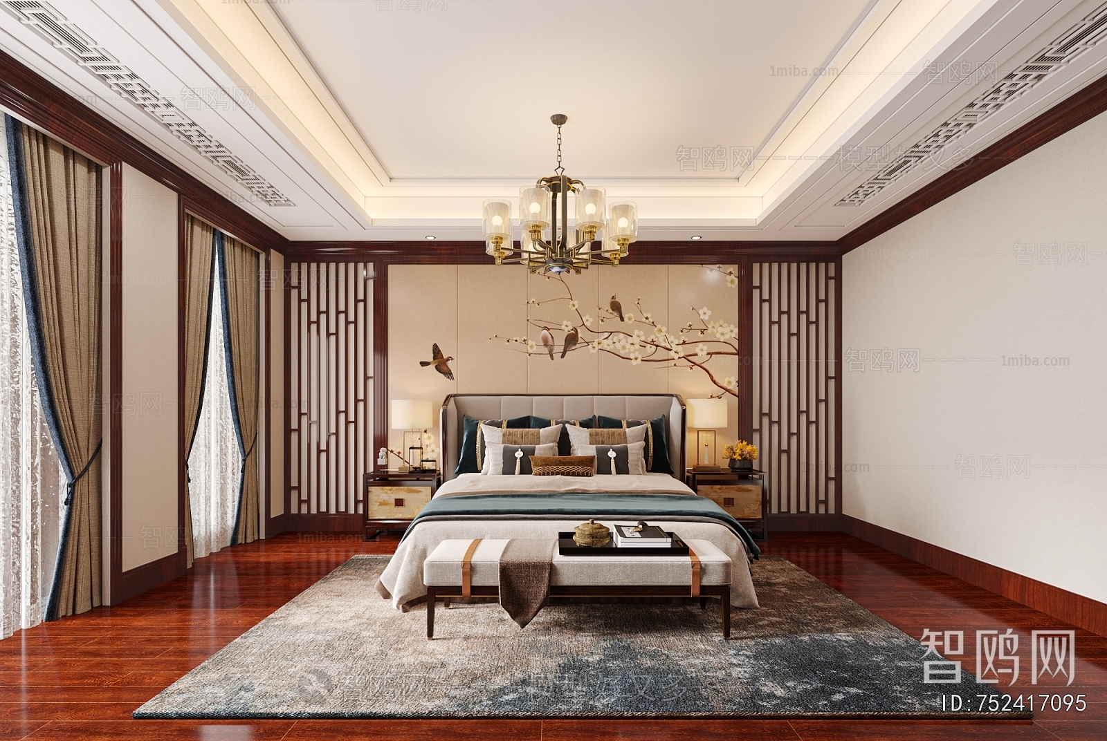 New Chinese Style Bedroom