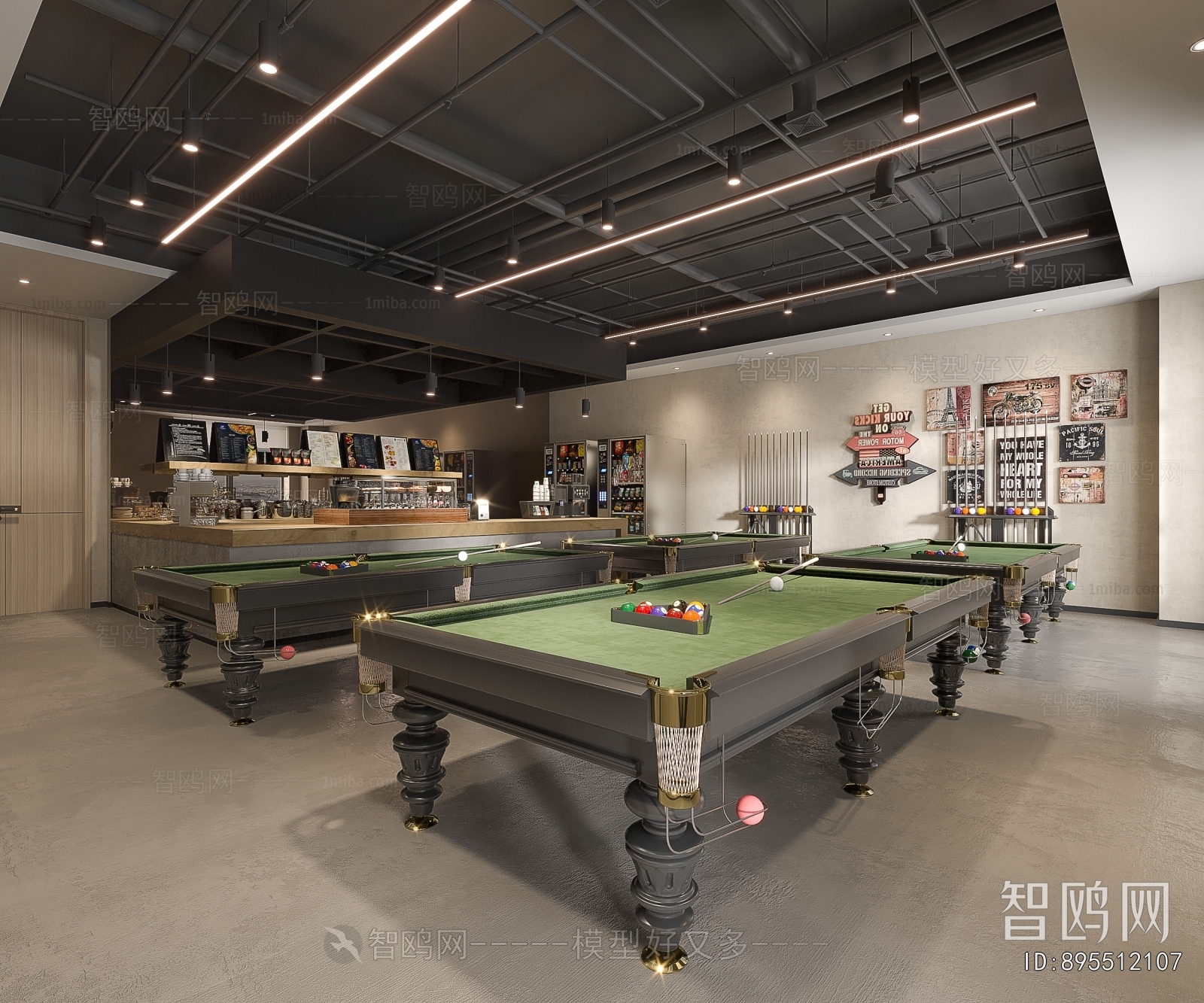 Modern Billiard Room