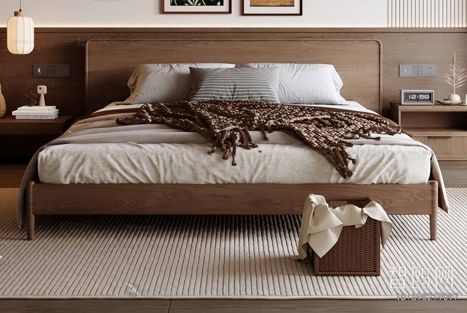 Wabi-sabi Style Double Bed