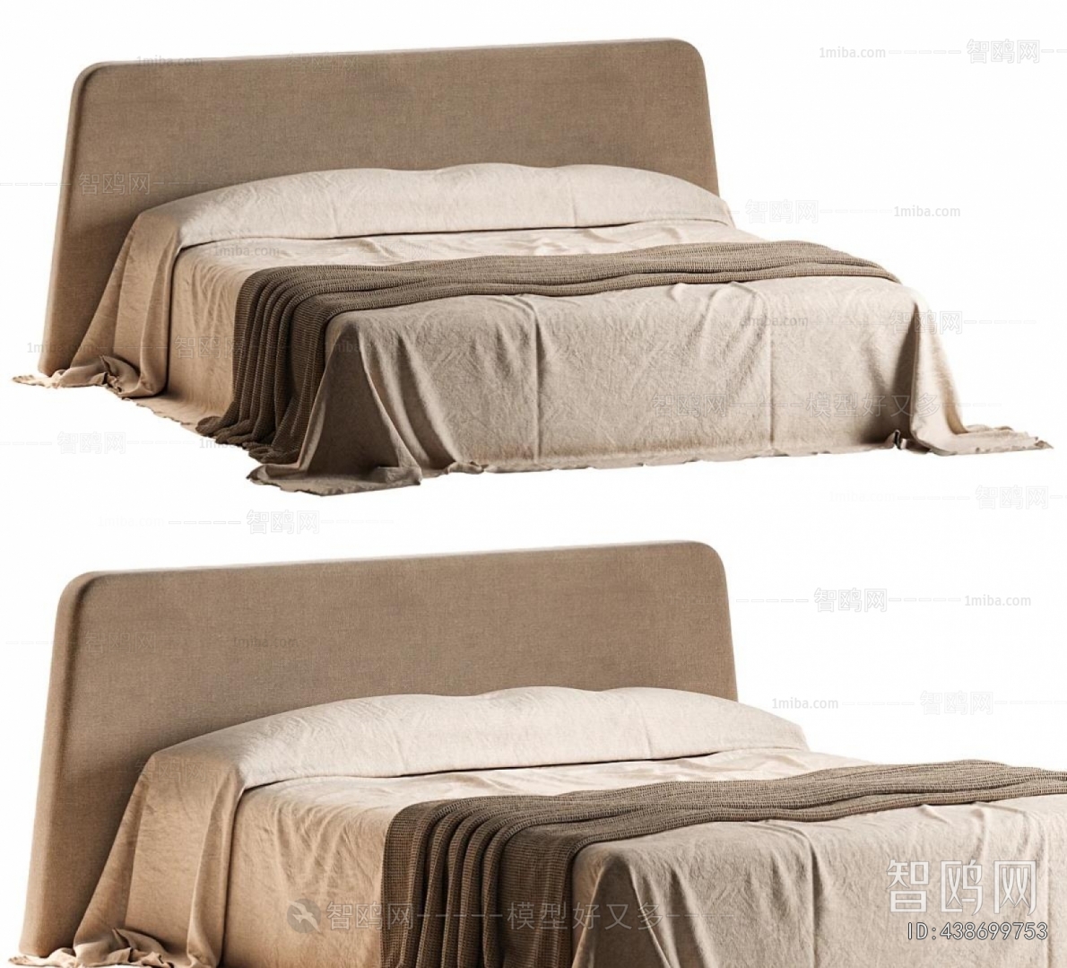 Wabi-sabi Style Double Bed