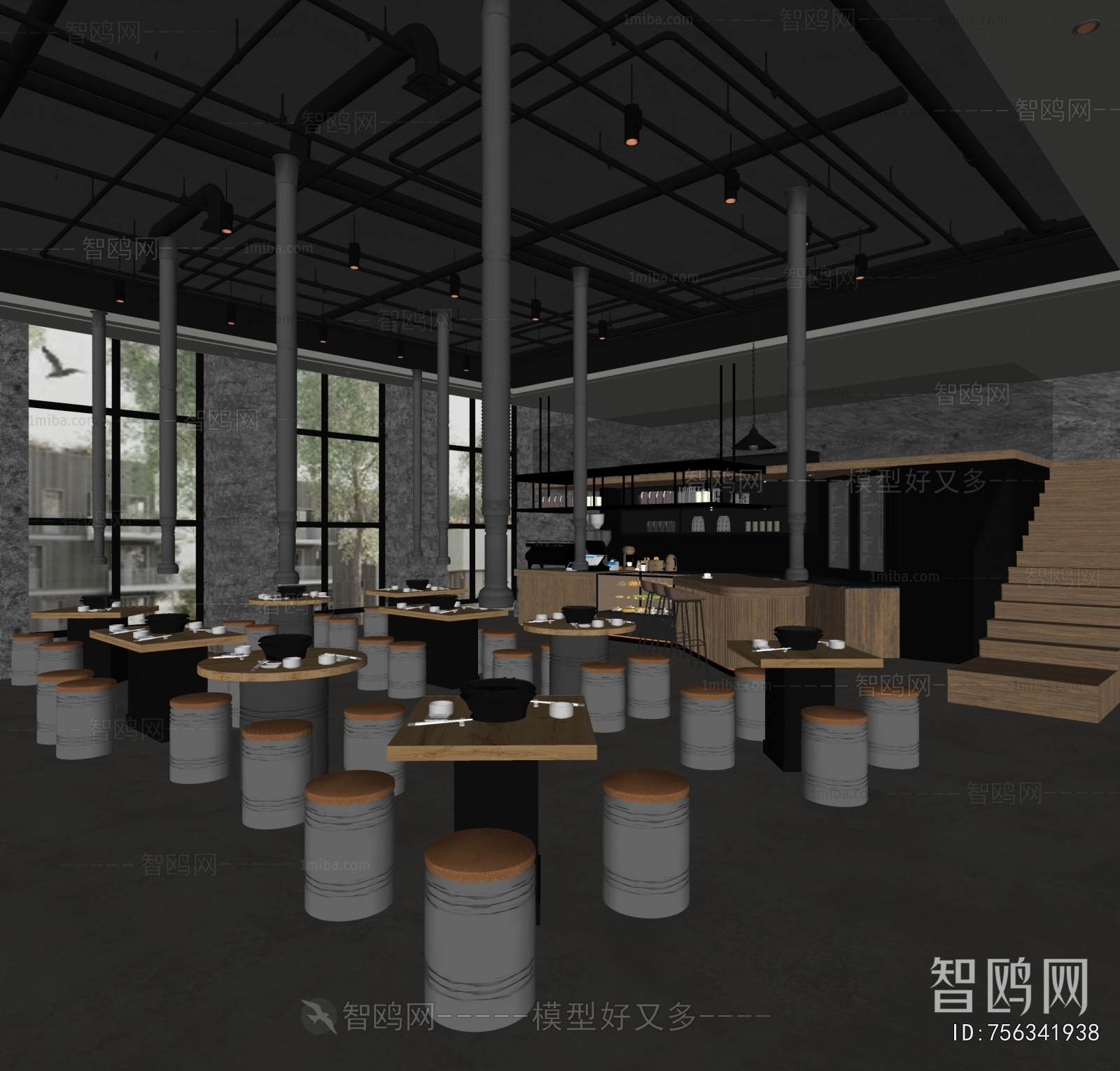 Industrial Style Hot Pot Restaurant