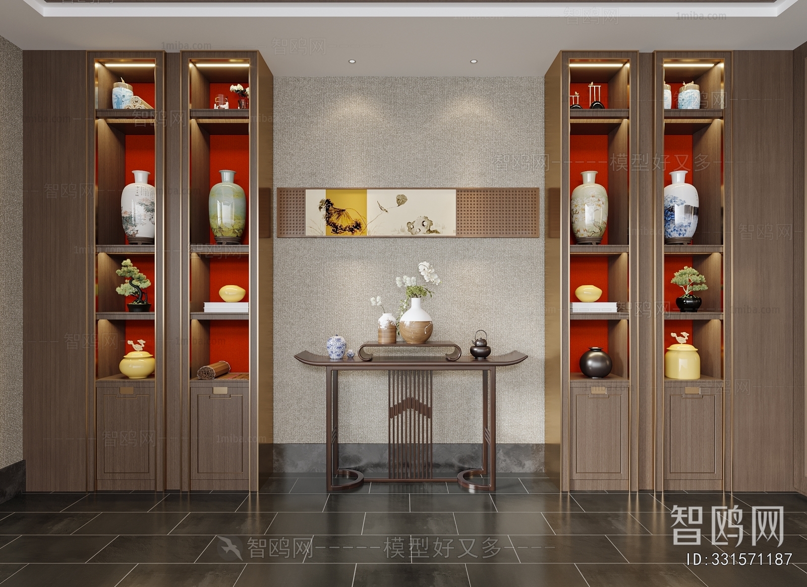 New Chinese Style Decorative Cabinet