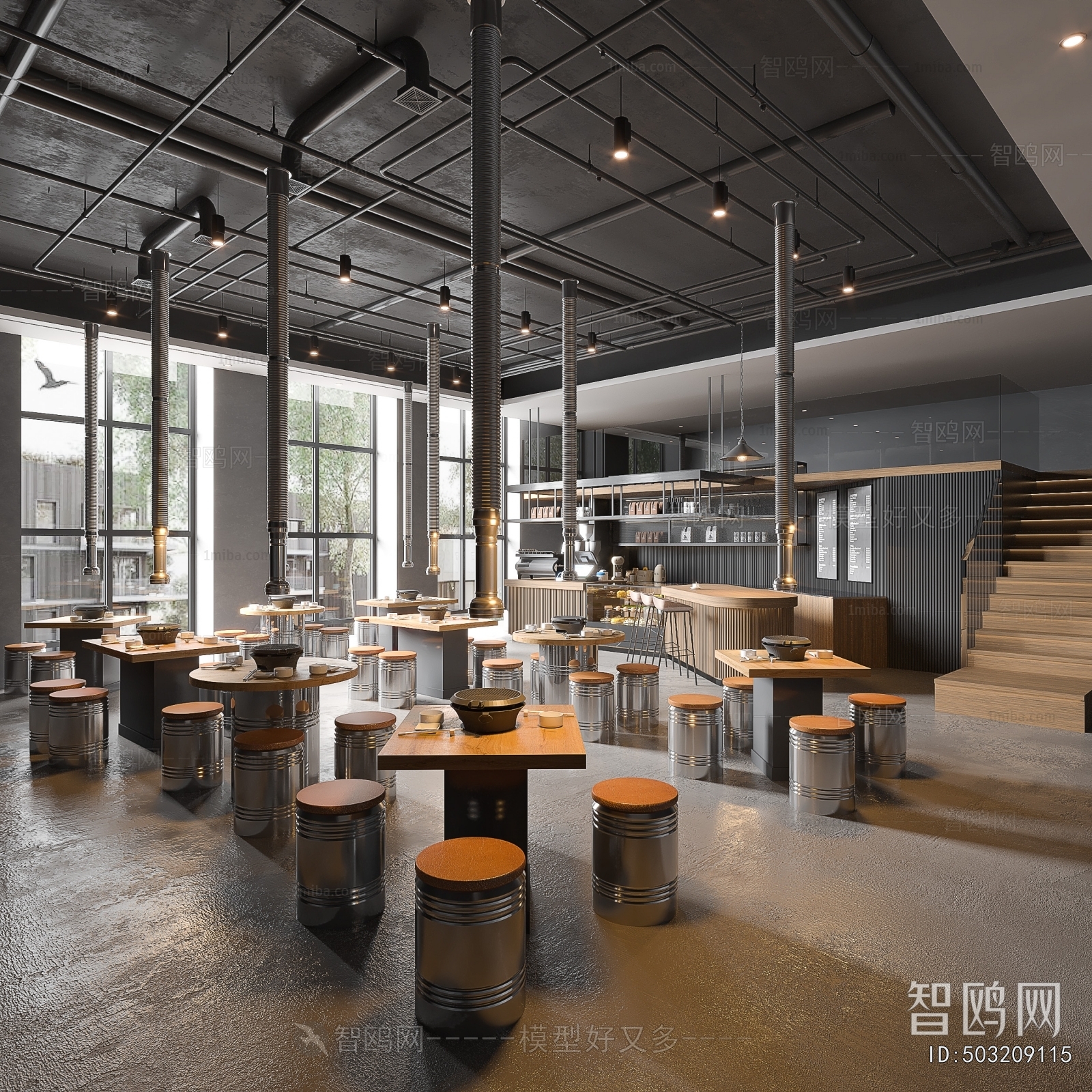 Industrial Style Hot Pot Restaurant