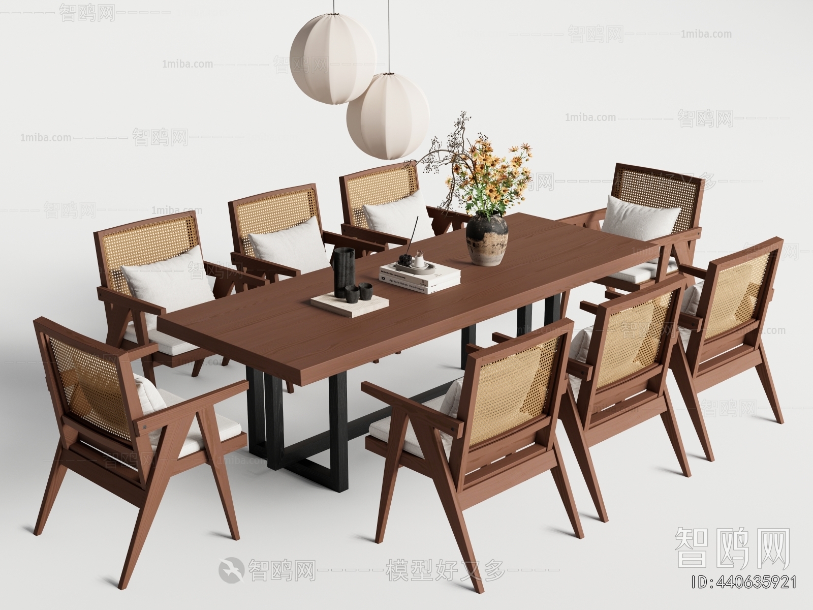 Wabi-sabi Style Dining Table And Chairs