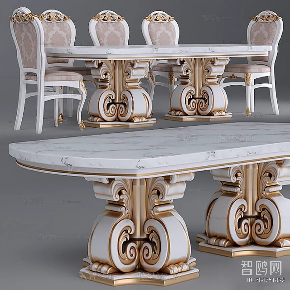 European Style Dining Table And Chairs