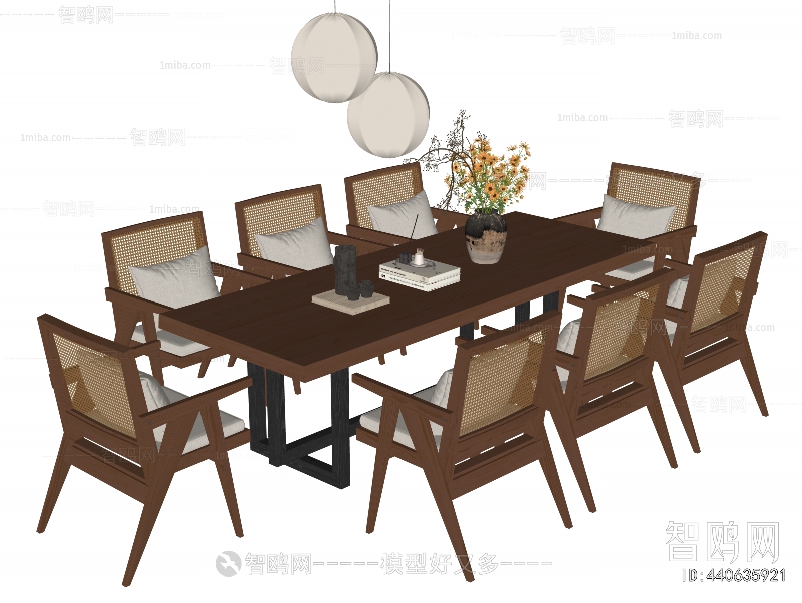 Wabi-sabi Style Dining Table And Chairs