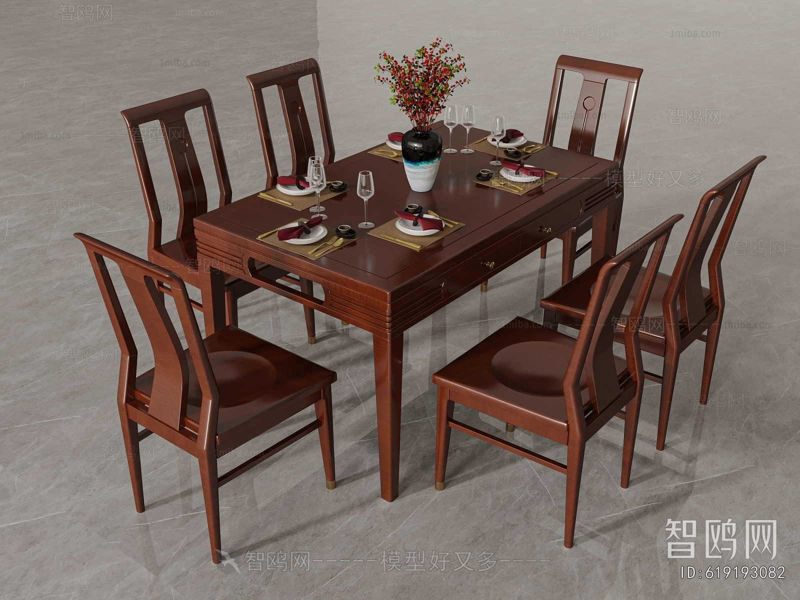 New Chinese Style Dining Table And Chairs