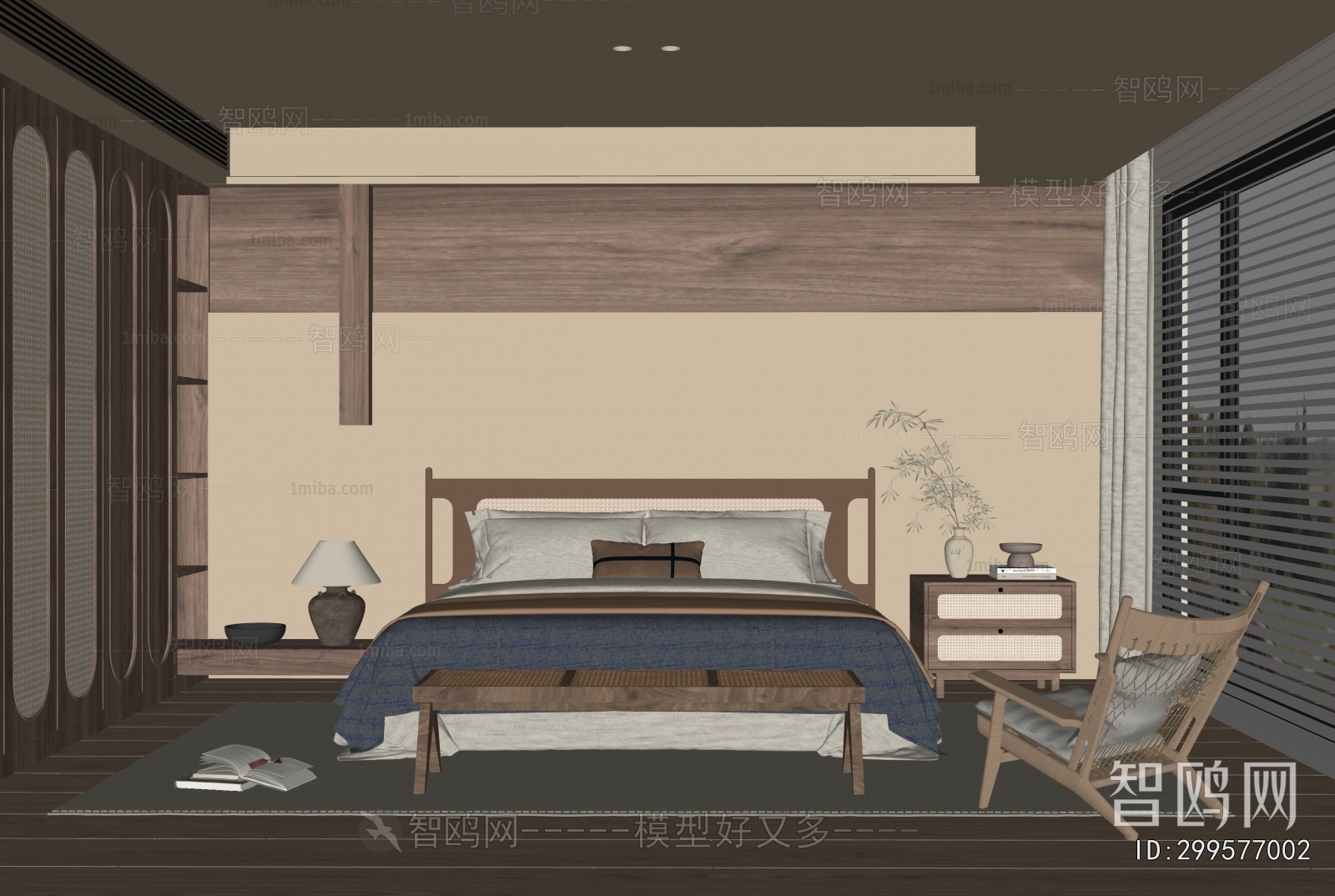 Wabi-sabi Style Bedroom