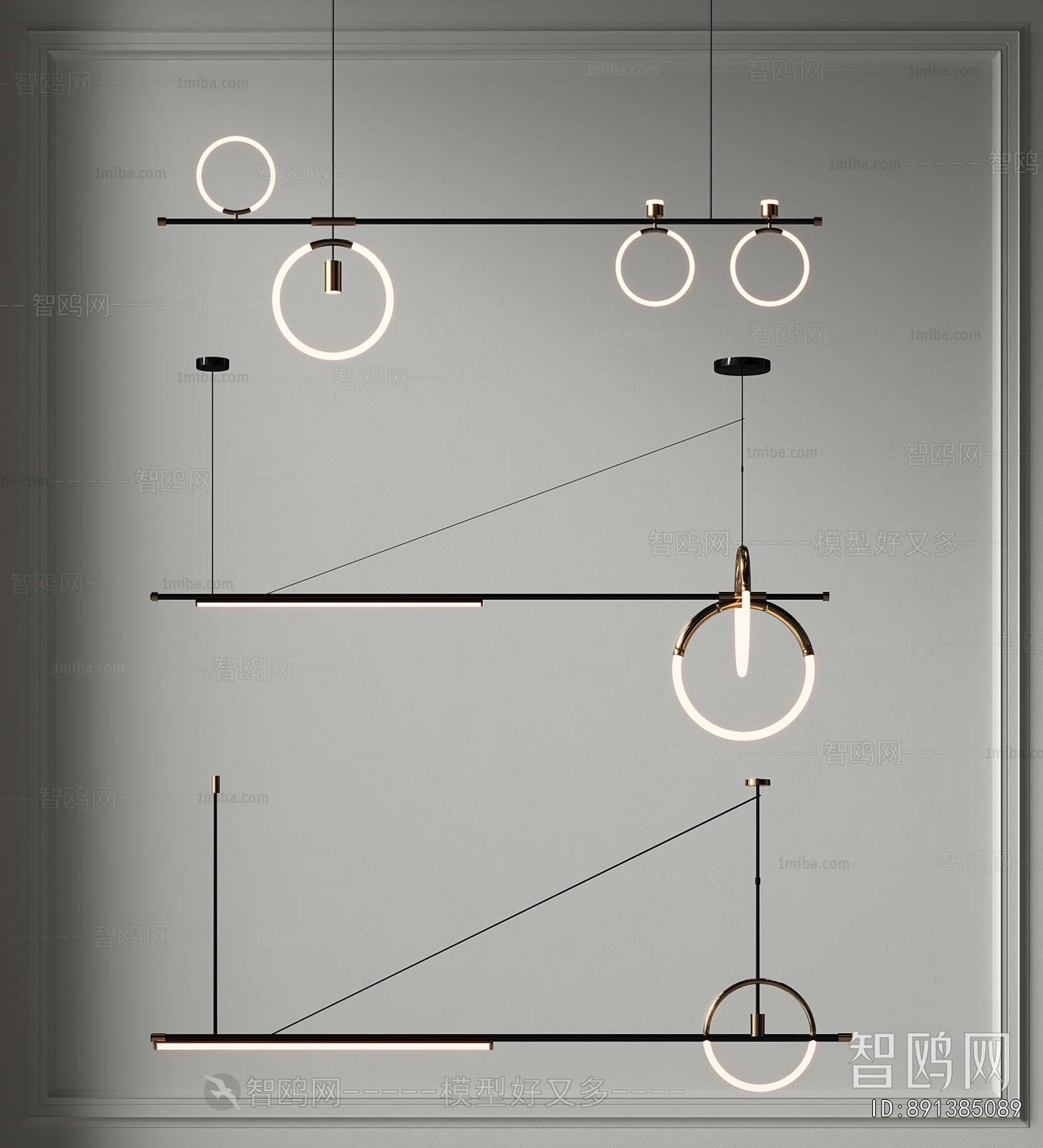 Modern Long Chandelier