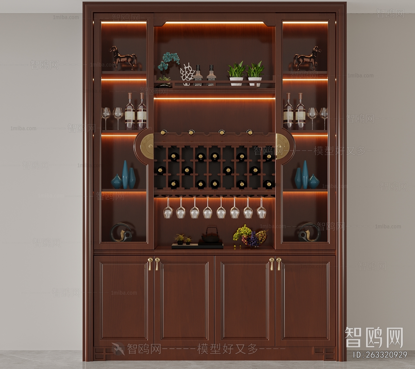 New Chinese Style Wine Cabinet