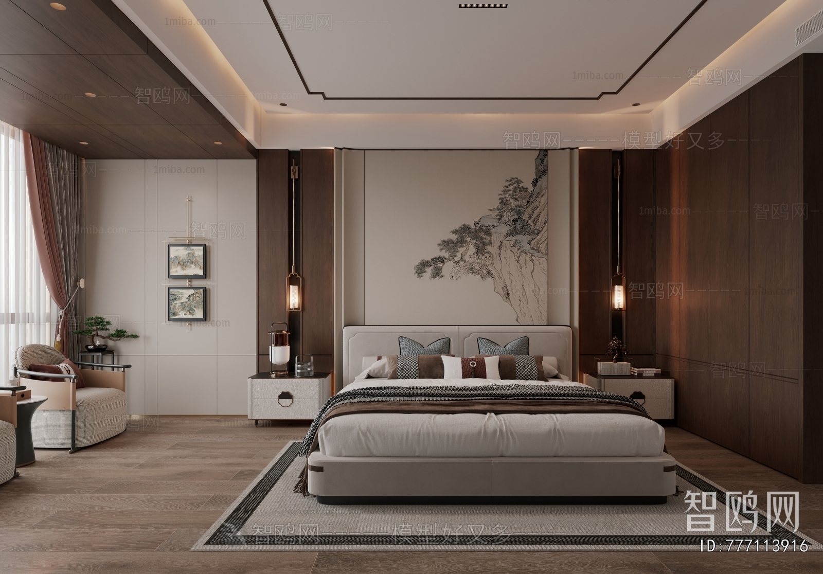 New Chinese Style Bedroom