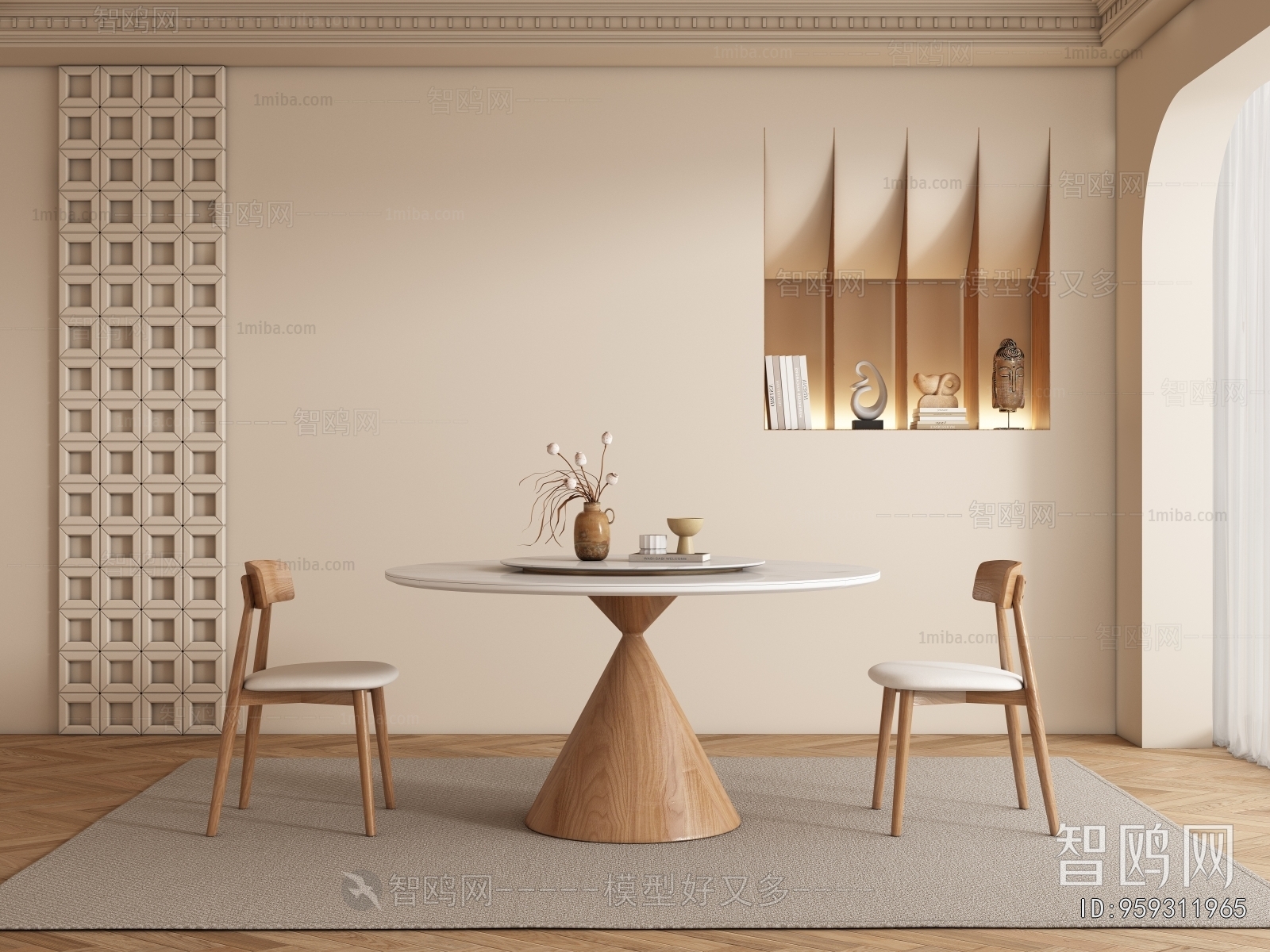 Wabi-sabi Style Dining Room