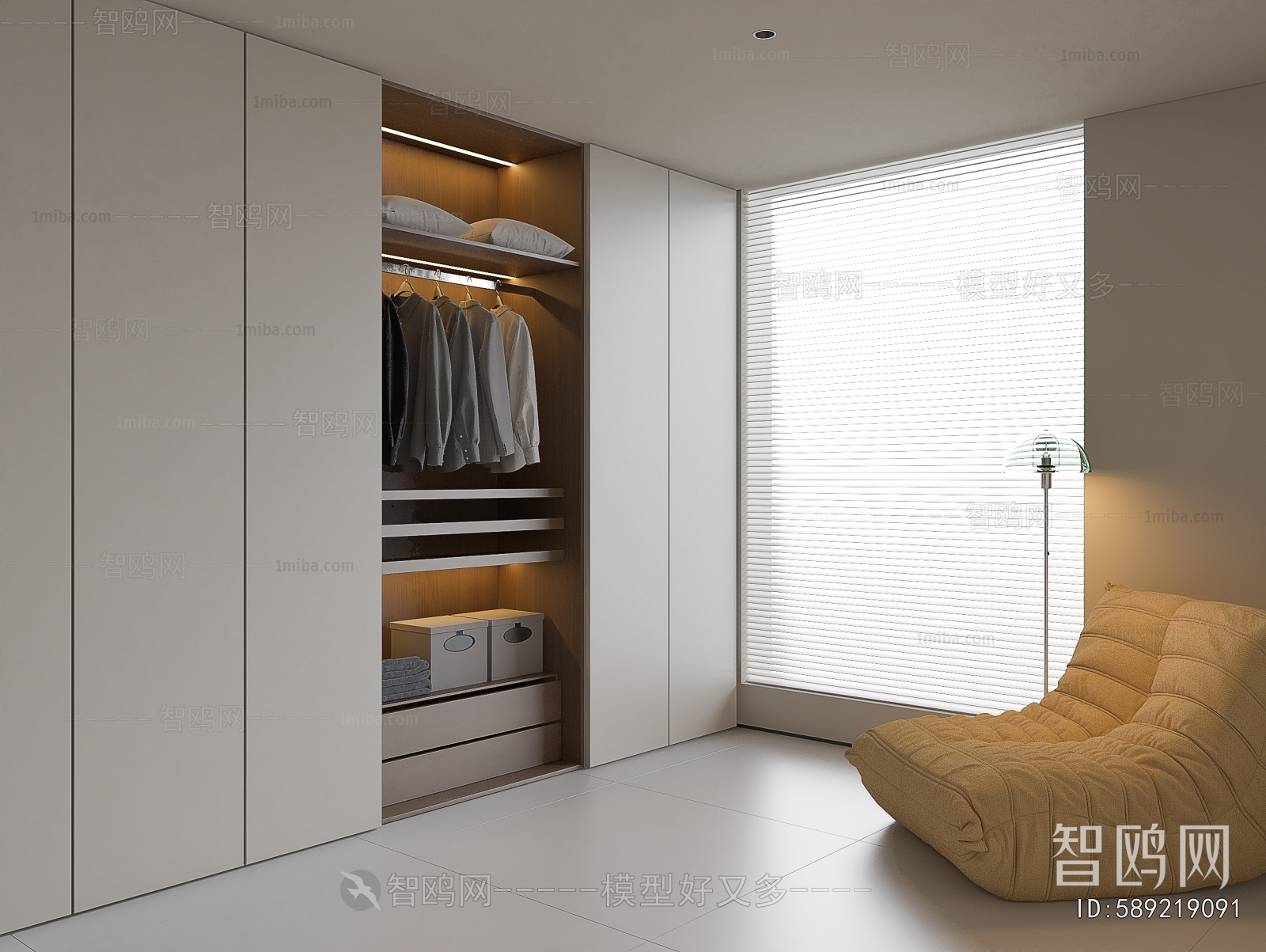 Modern Clothes Storage Area