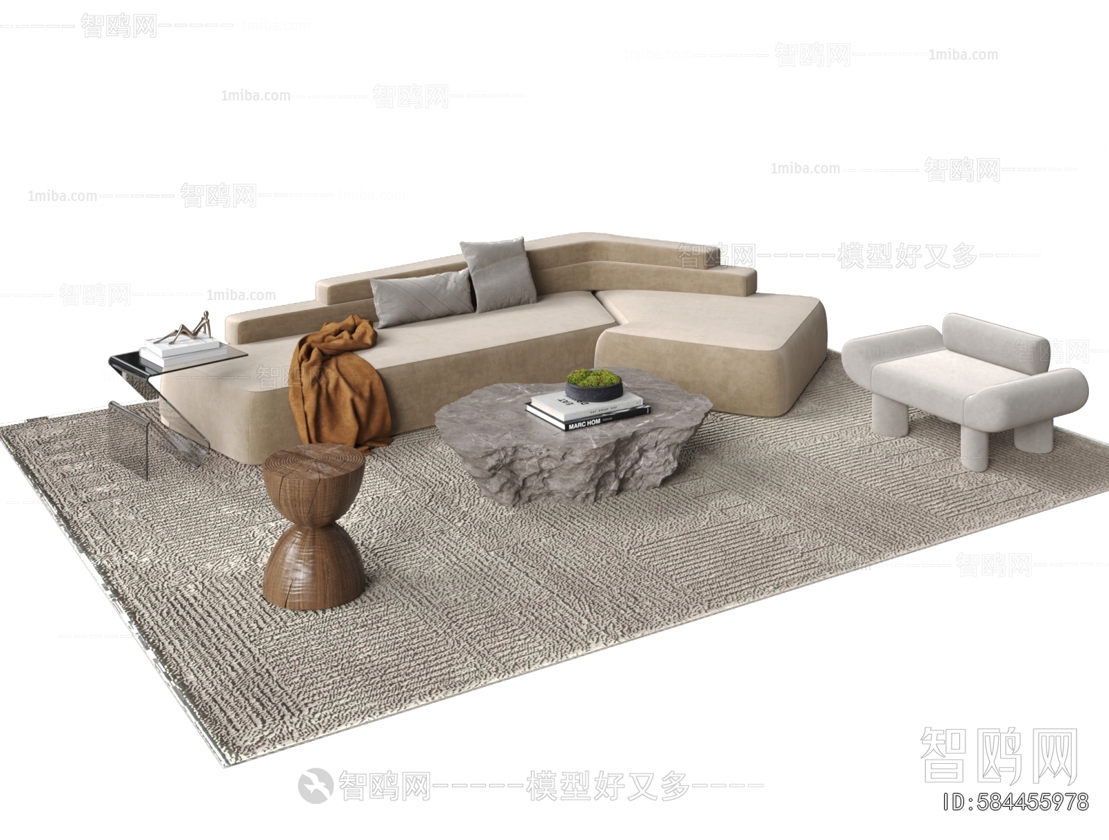 Wabi-sabi Style Sofa Combination