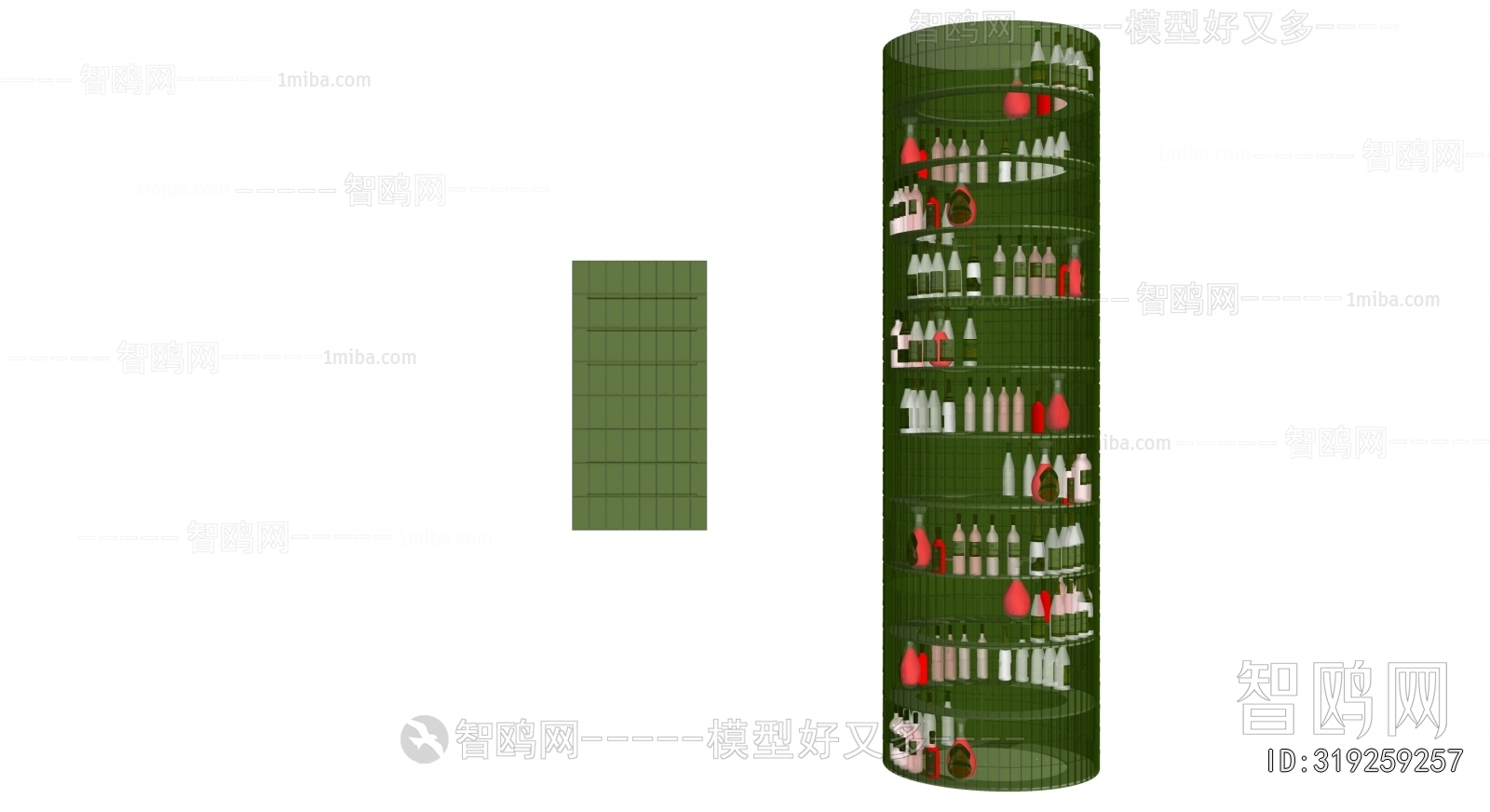 现代墨绿色水晶玻璃砖