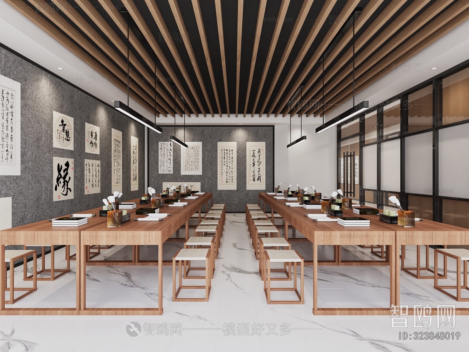 New Chinese Style Calligraphy Classroom