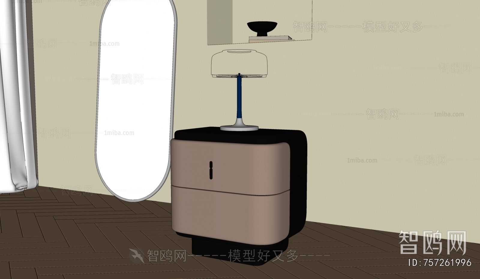 现代奶油风床头柜