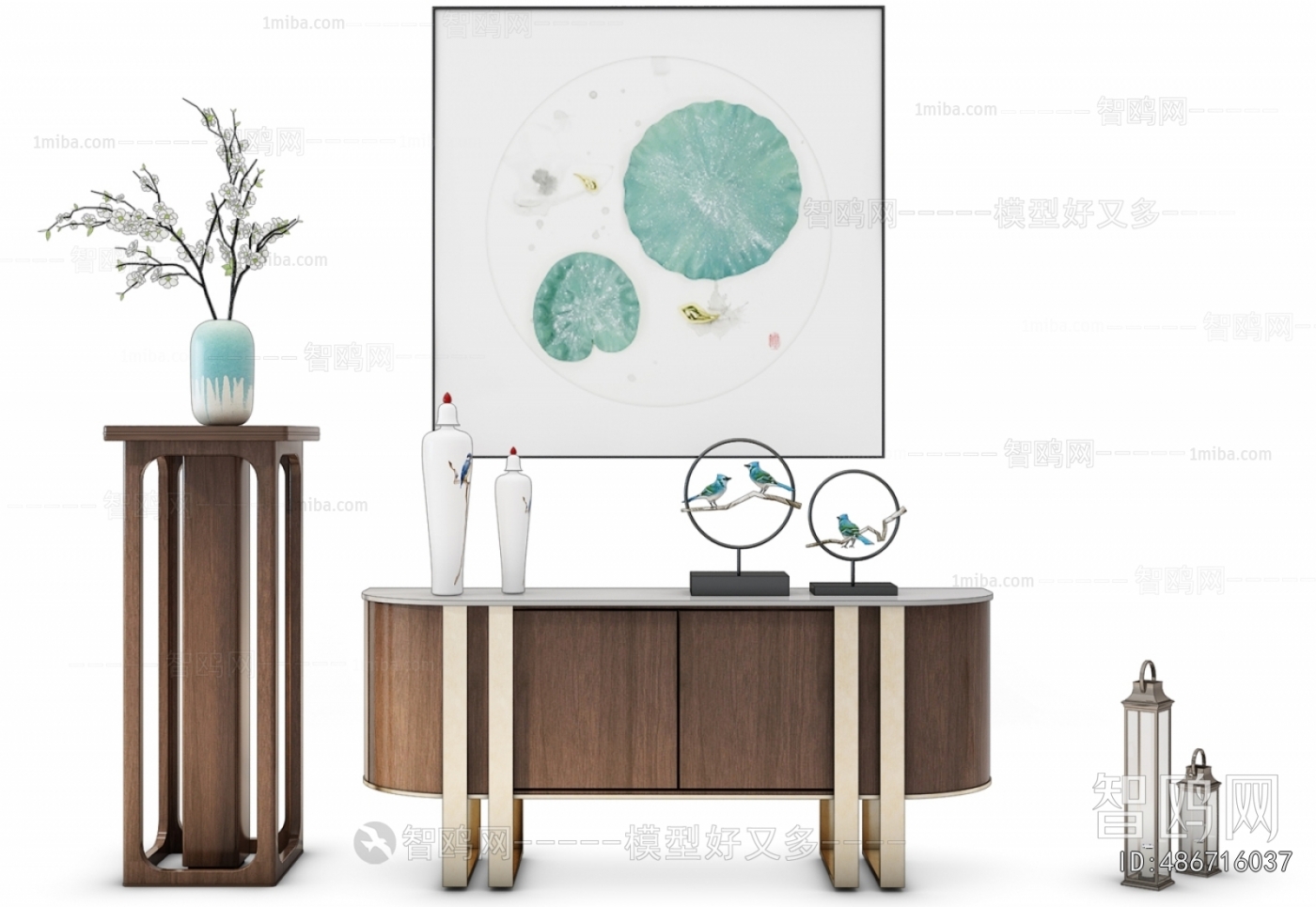 New Chinese Style Entrance Cabinet