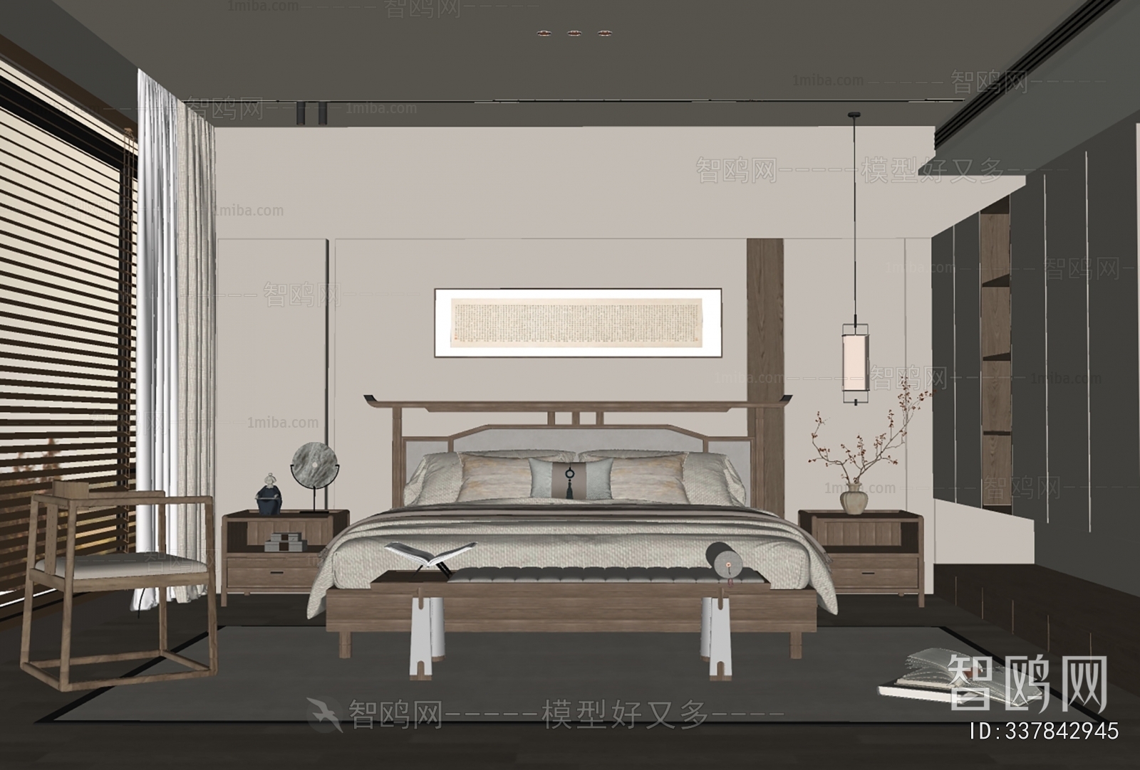 New Chinese Style Bedroom