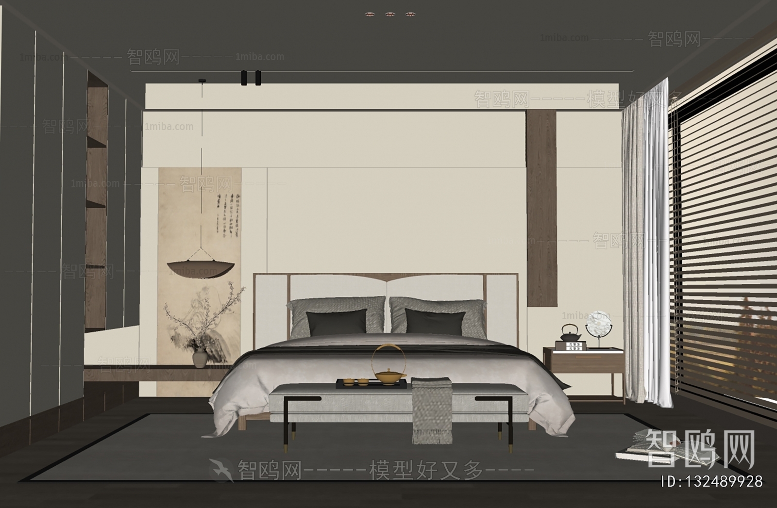 New Chinese Style Bedroom