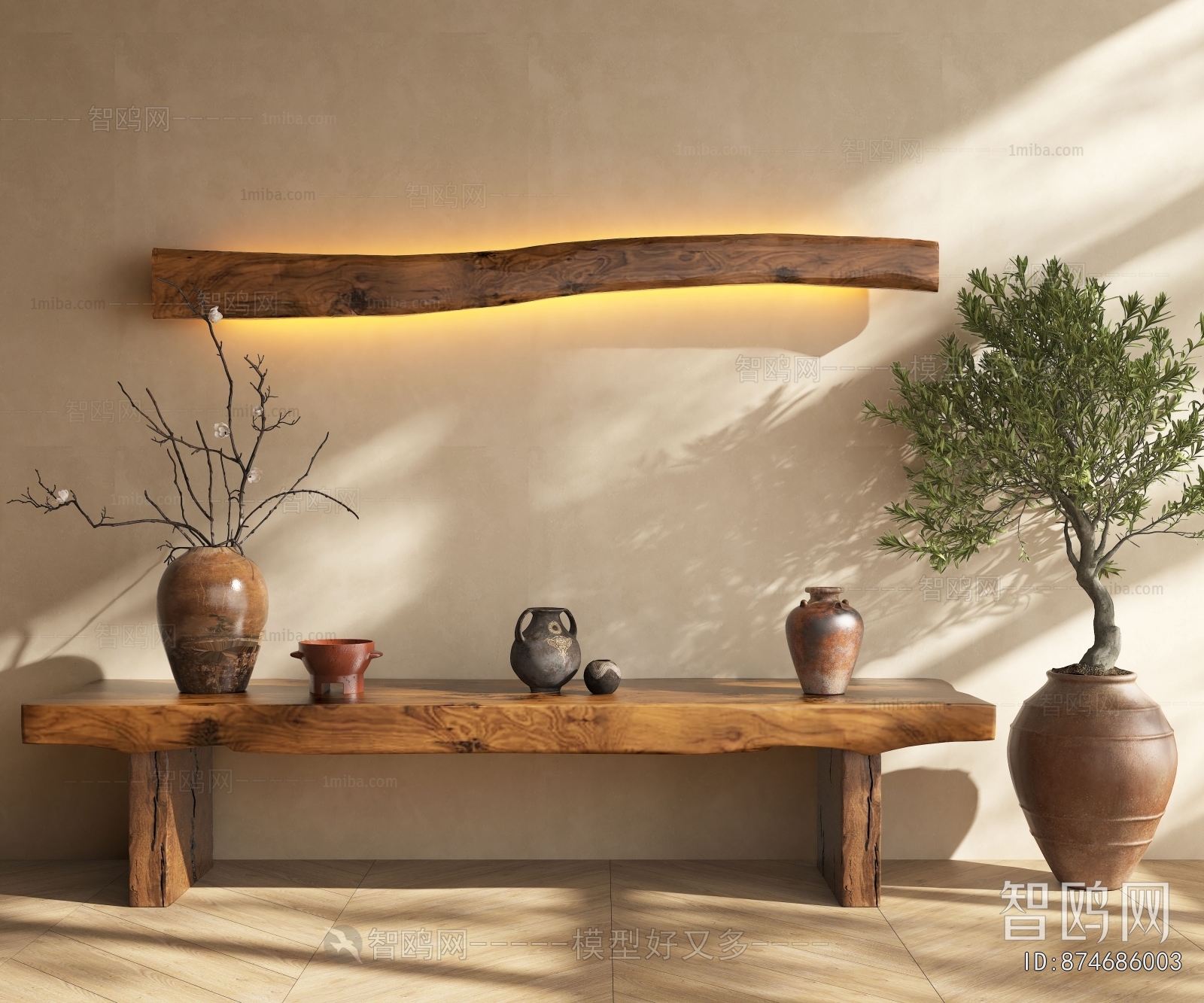 Wabi-sabi Style Wall Lamp