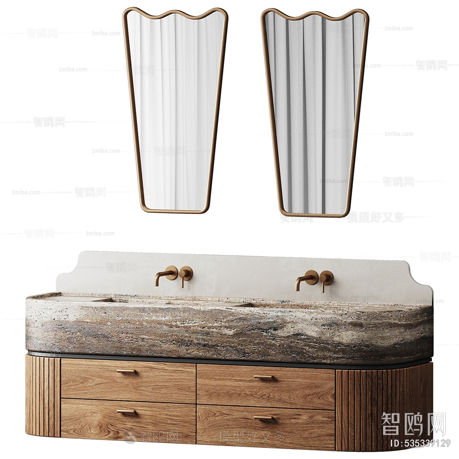 Wabi-sabi Style Bathroom Cabinet