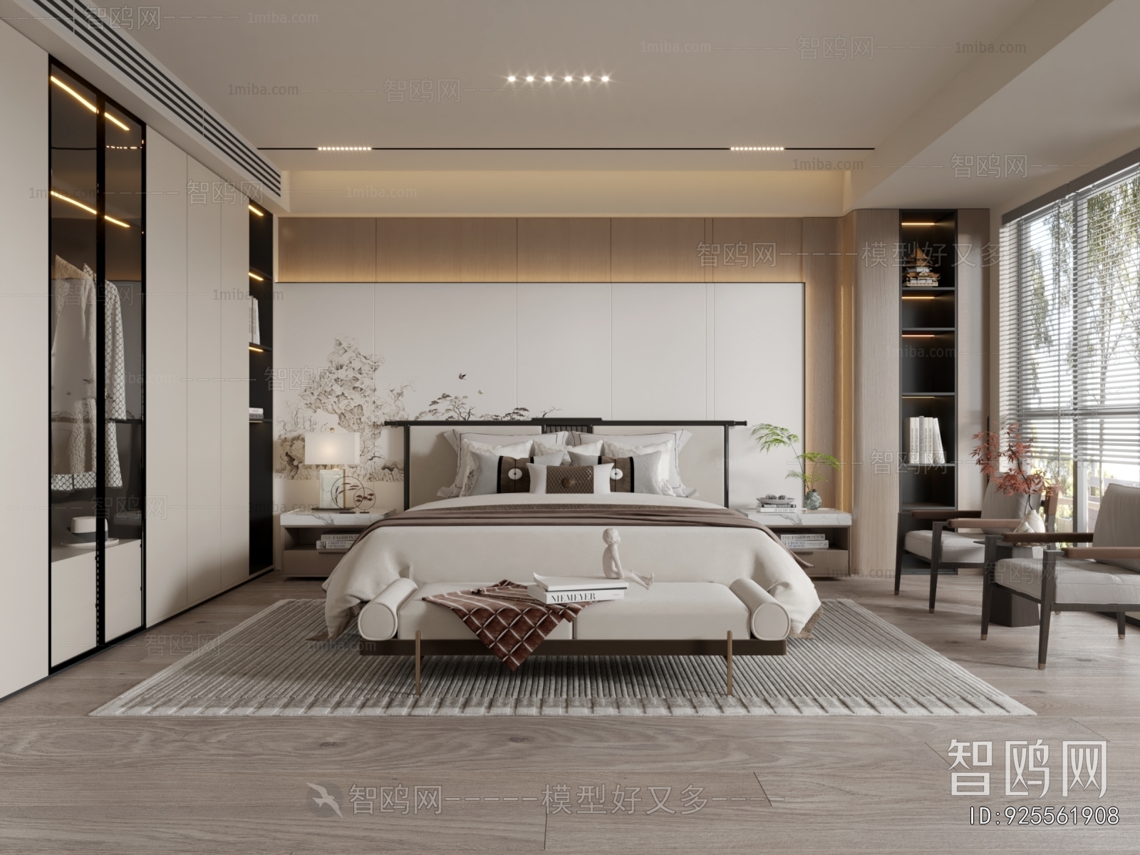 New Chinese Style Bedroom