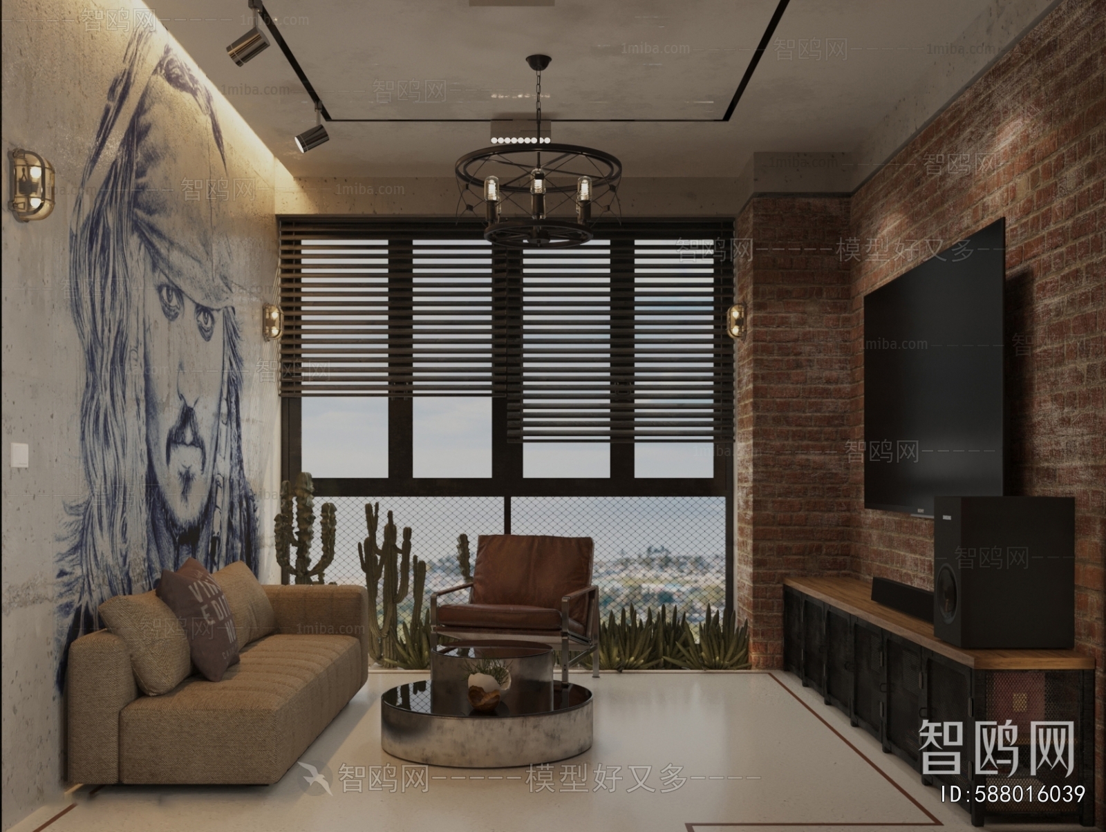 Industrial Style Retro Style A Living Room