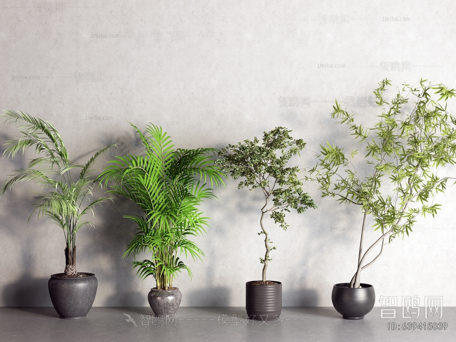 Modern Ground Green Plant Potted Plants