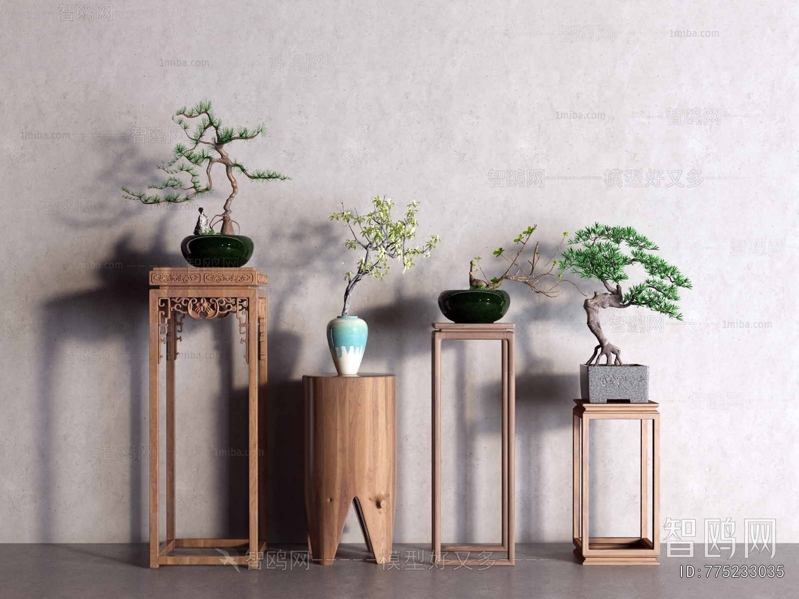 New Chinese Style Flower Shelf